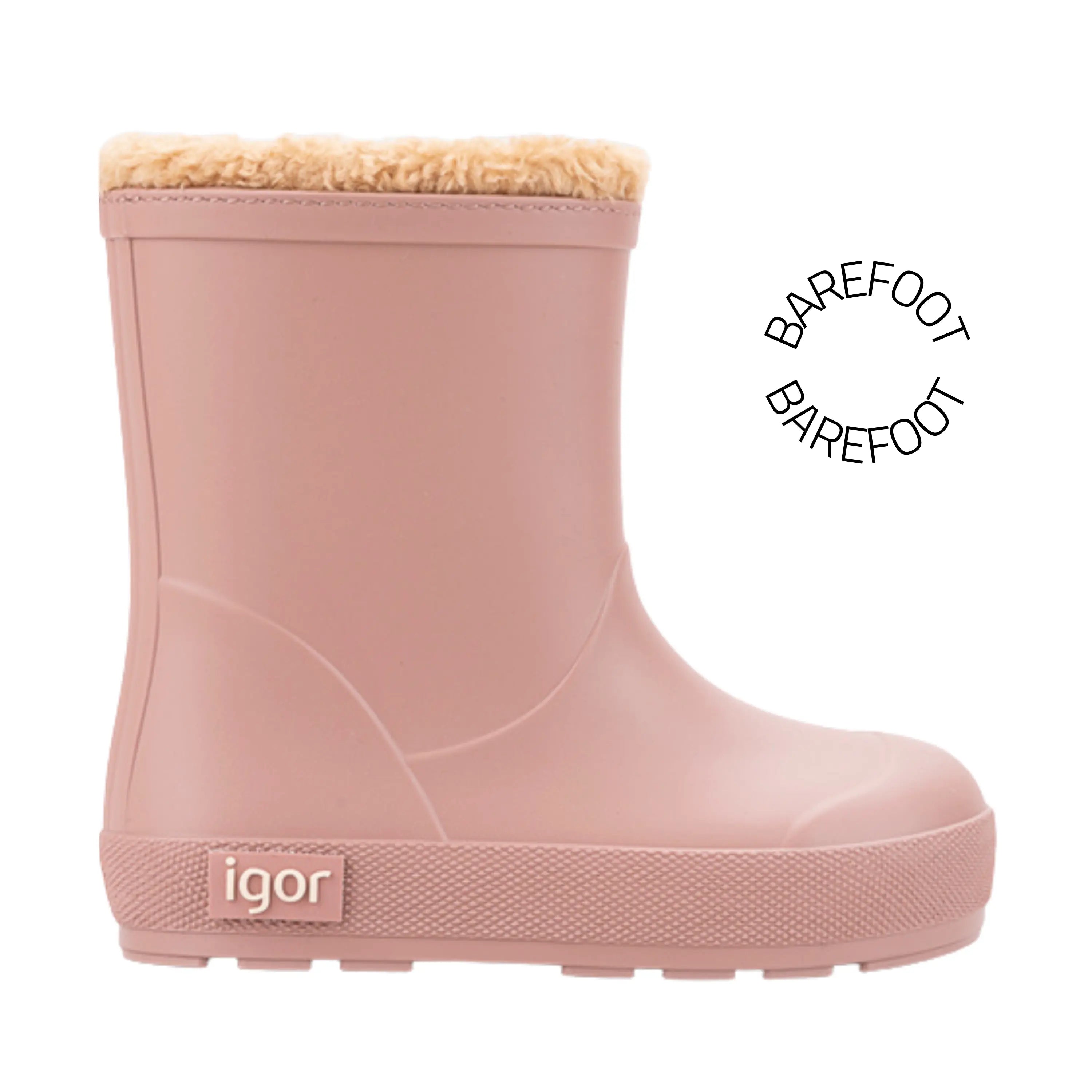 IGOR Bottes de Pluie Barefoot Yogi Borreguito Rosa ma petite pointure