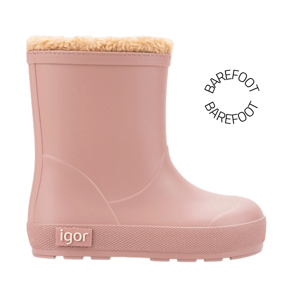 IGOR Bottes de Pluie Barefoot Yogi Borreguito Rosa ma petite pointure