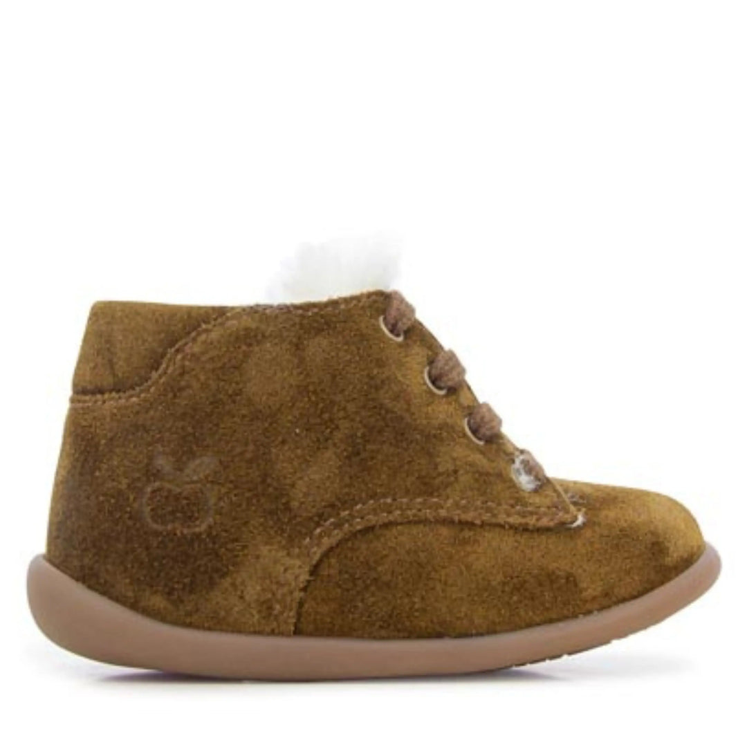 POM D'API Bottines Fourrées Stand Up Derby Fur Tabacco ma petite pointure