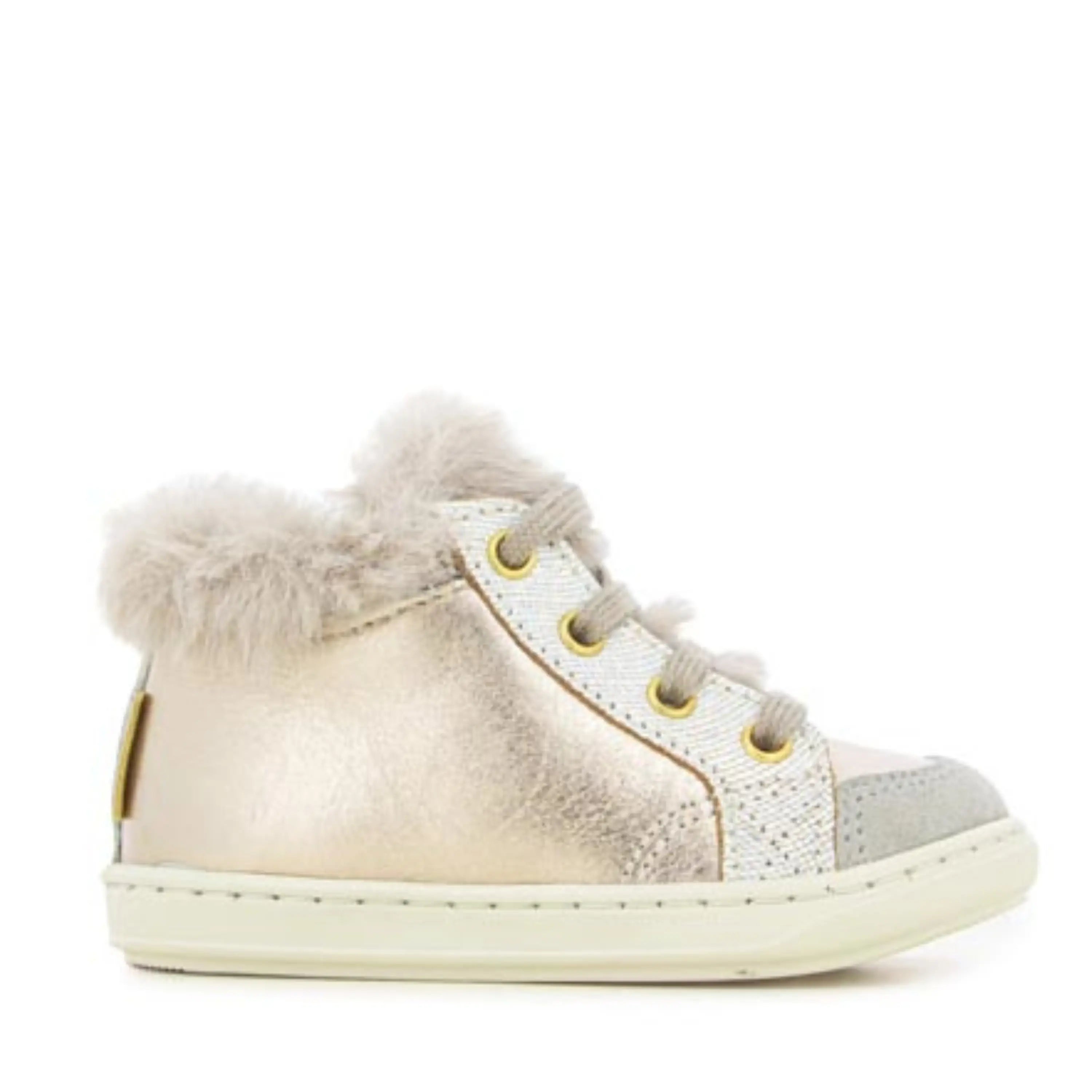 SHOO POM Bottines Bouba Zip Hair Light Bronze Taupe ma petite pointure