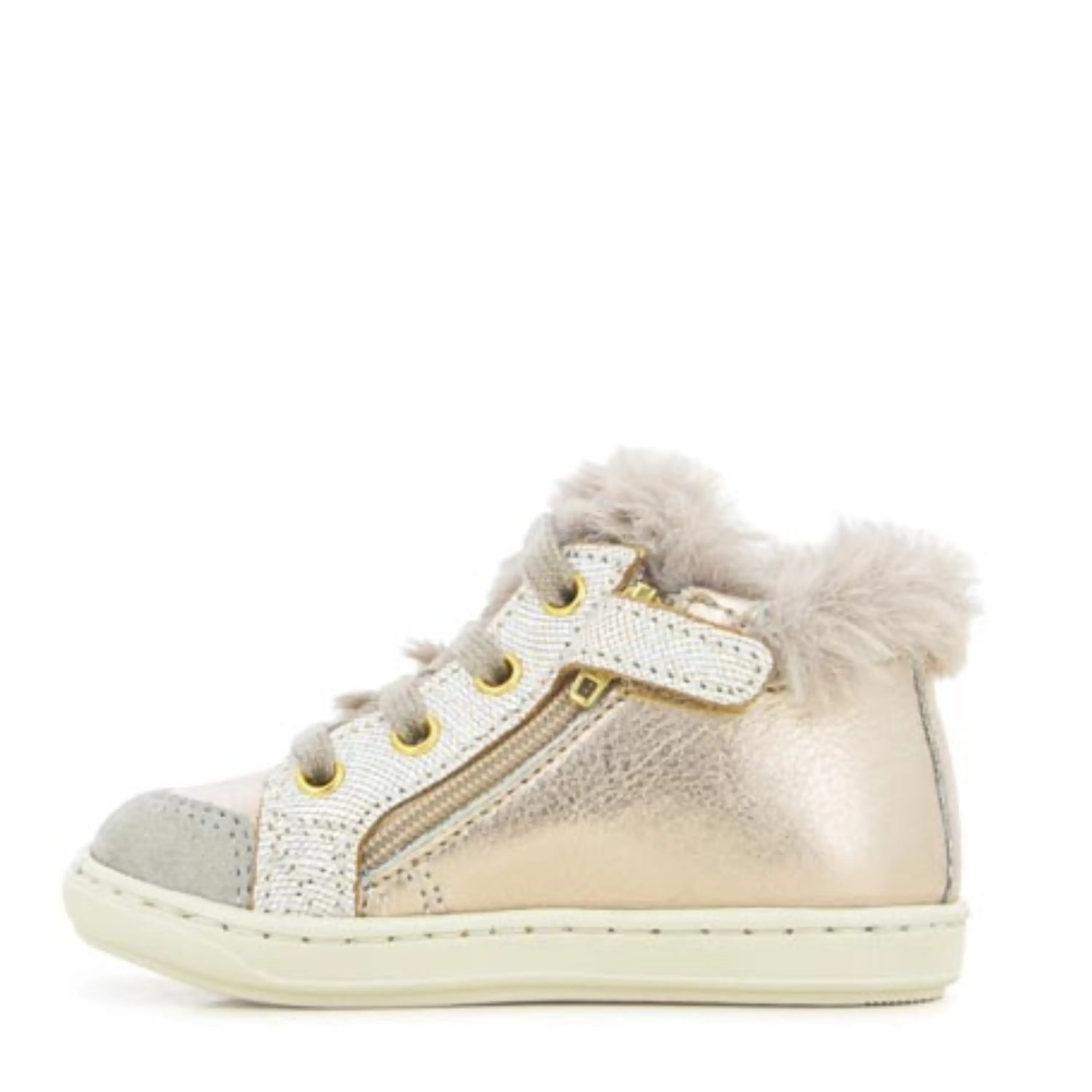 SHOO POM Bottines Bouba Zip Hair Light Bronze Taupe ma petite pointure