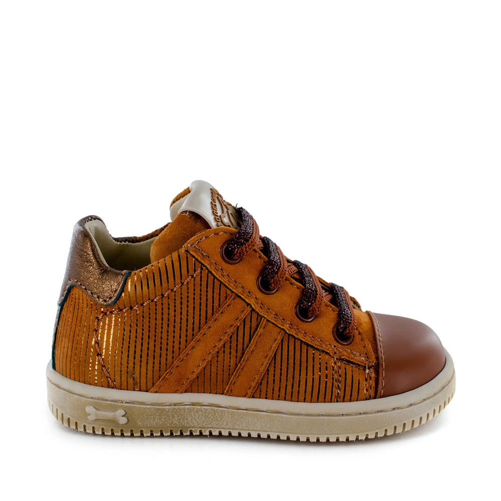 STONES AND BONES Baskets Nepo Suede Metal Cognac ma petite pointure