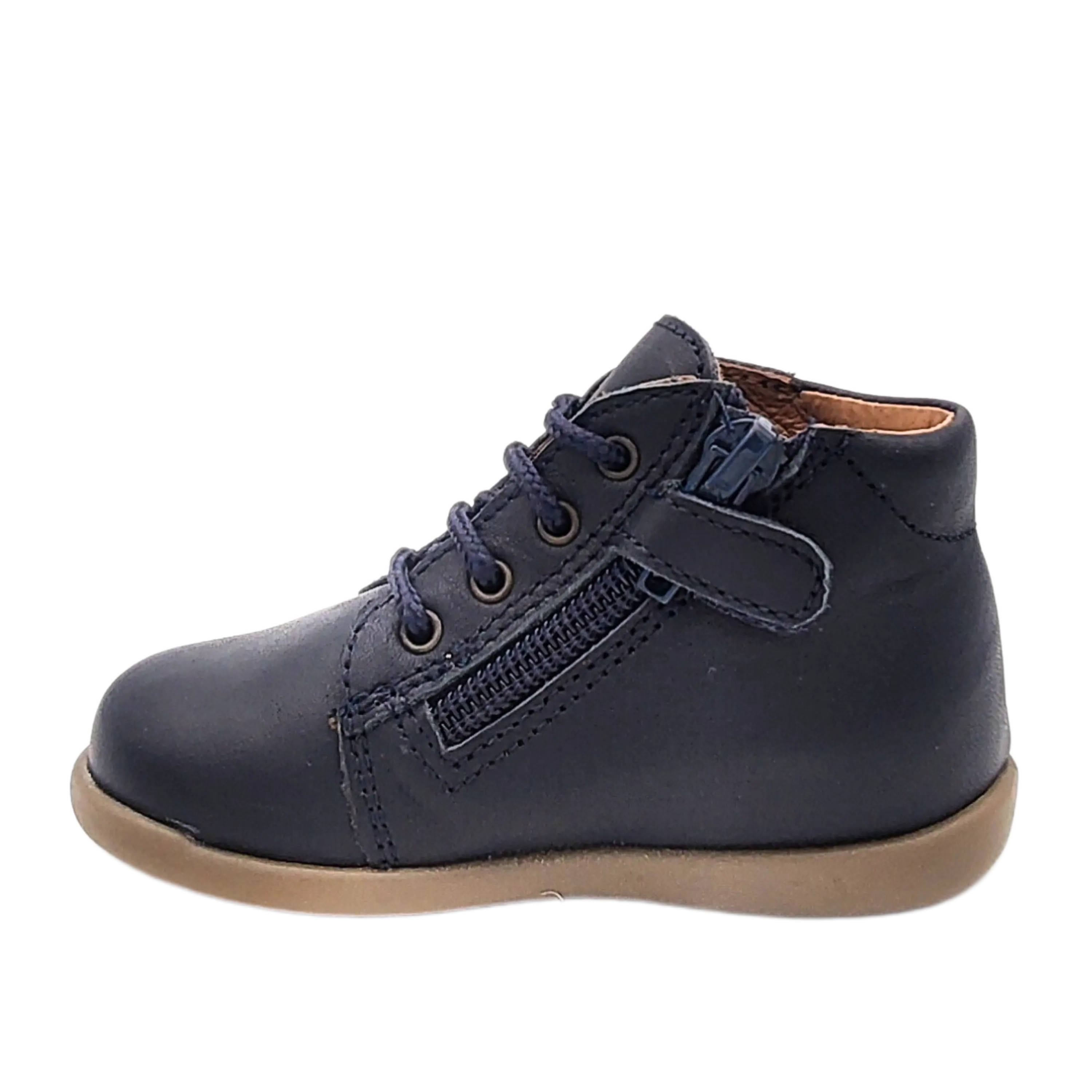 Bottillons Fredy Zip couleur bleu babybotte