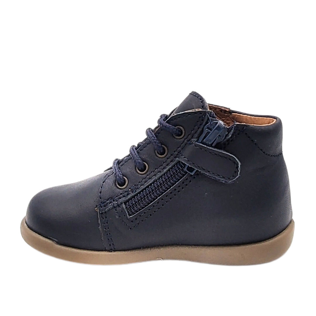 Bottillons Fredy Zip couleur bleu babybotte