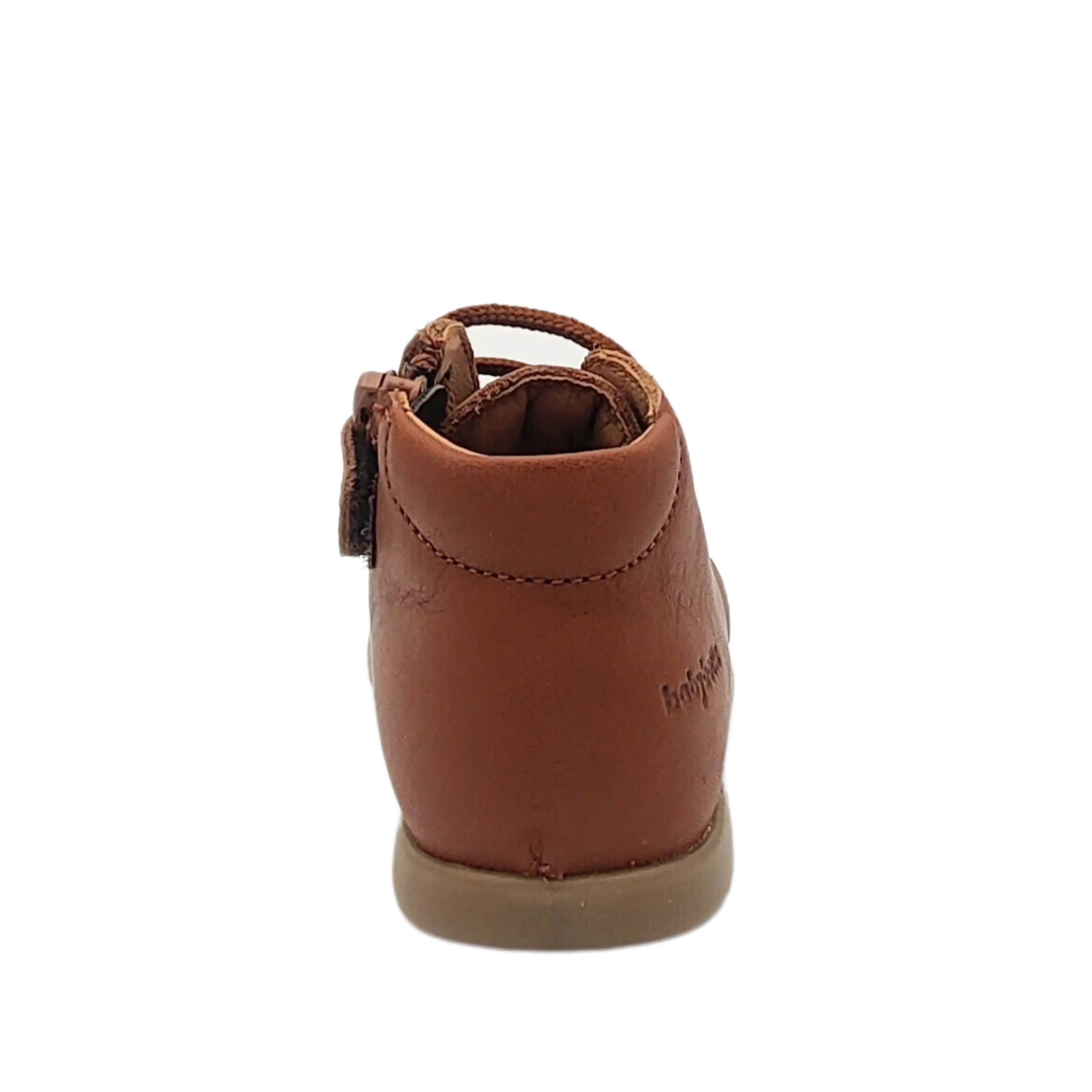 Bottillons Fredy Zip cuir camel babybotte