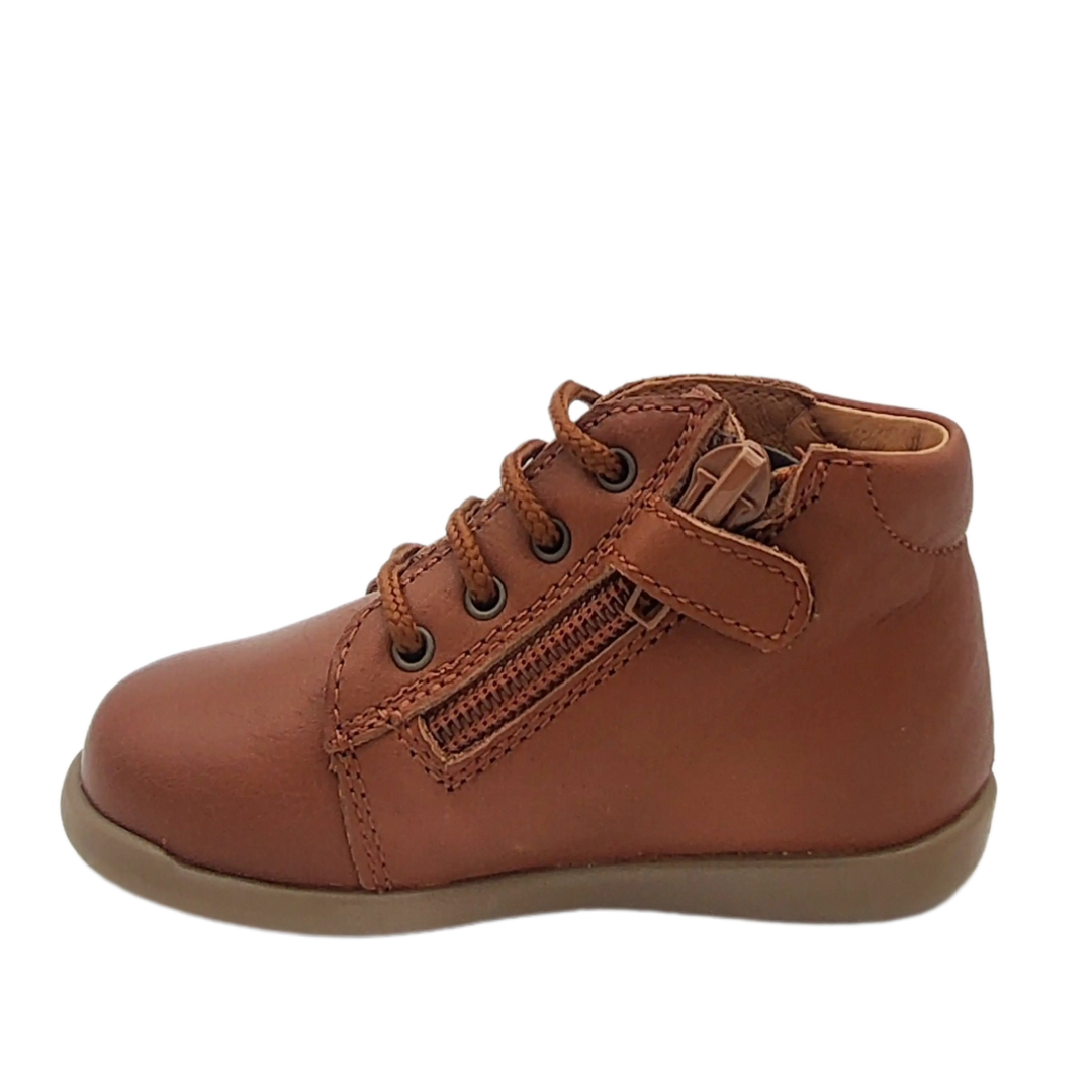 Bottillons Fredy Zip couleur camel babybotte