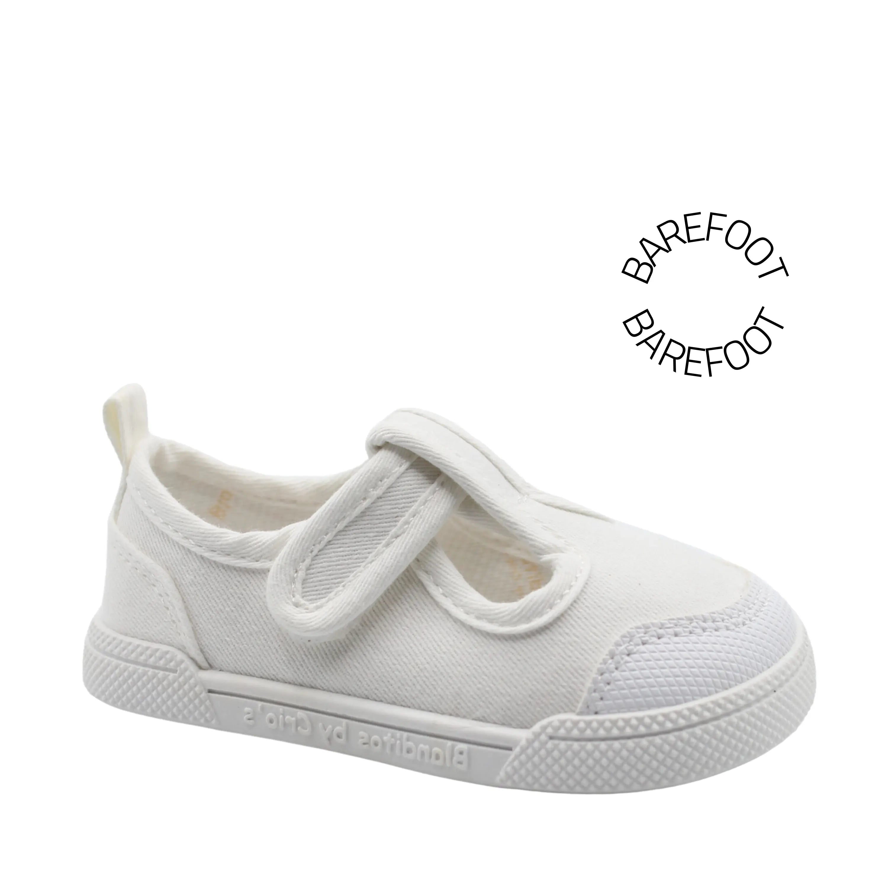 BLANDITOS Baskets en toile Barefoot Guinda Blanco ma petite pointure