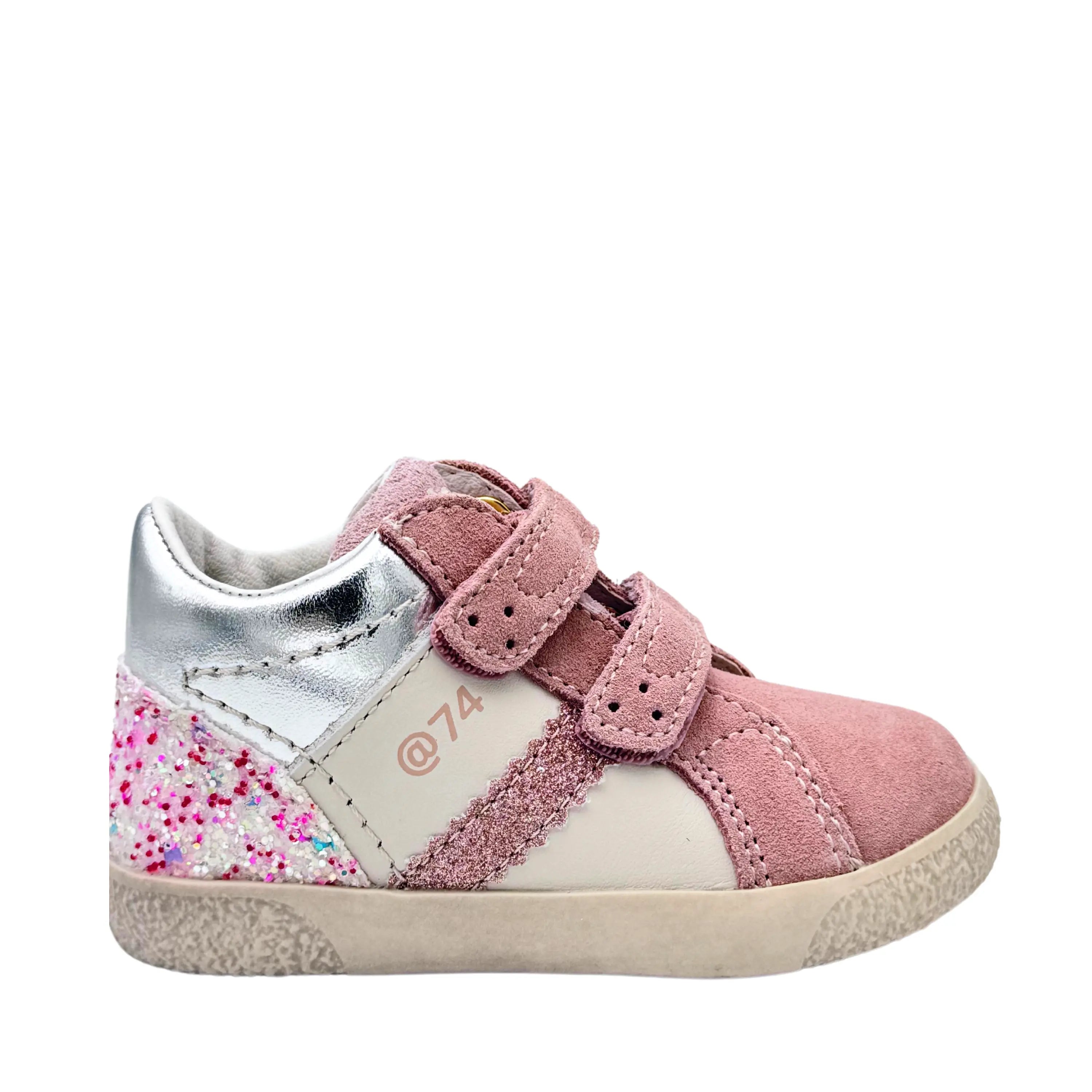 FALCOTTO Baskets Kilde VL Suede Metallic Rose ma petite pointure
