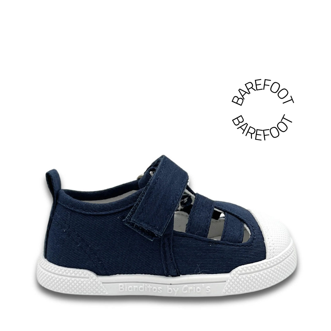 BLANDITOS Baskets en toile Barefoot Limon Navy ma petite pointure