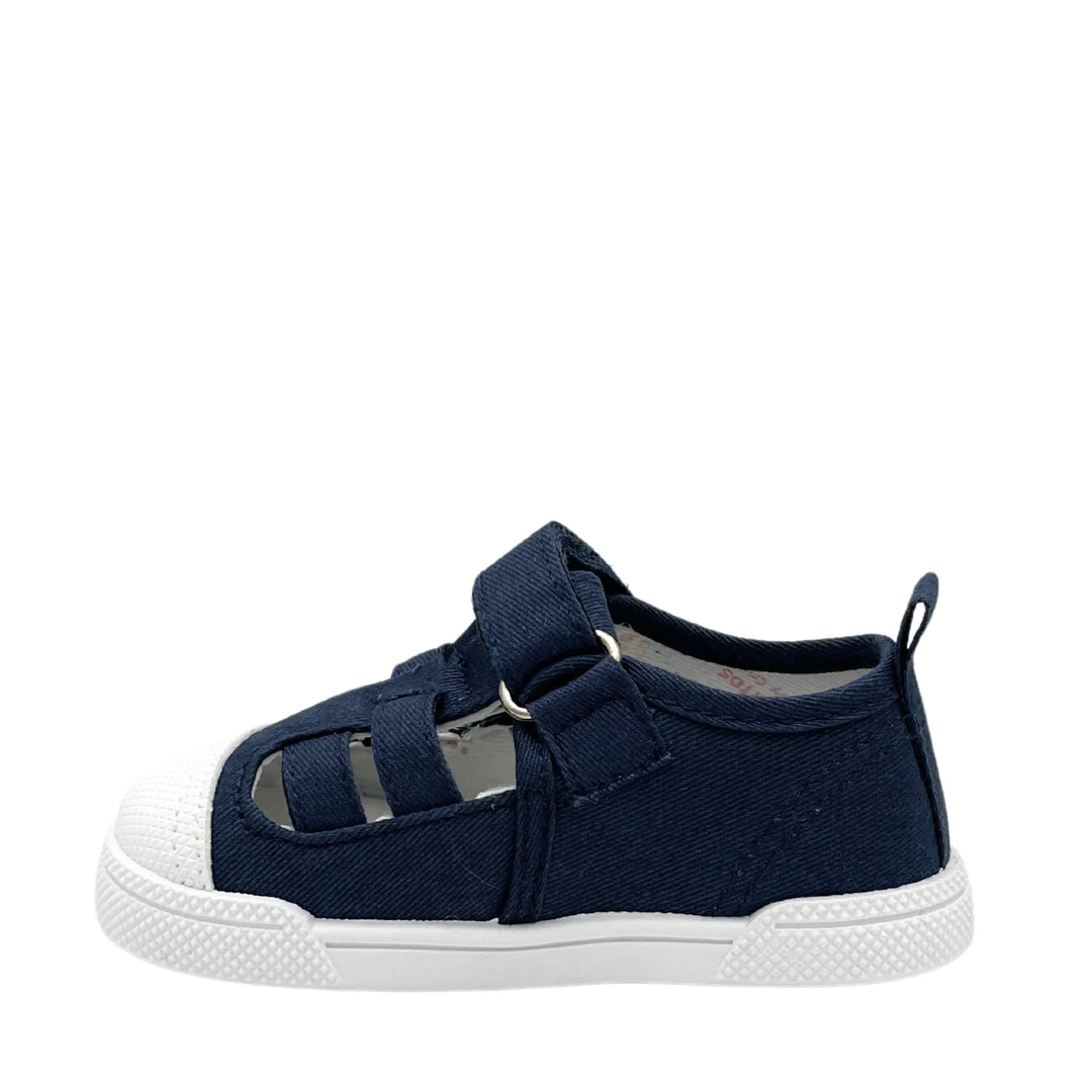 BLANDITOS Baskets en toile Barefoot Limon Navy ma petite pointure