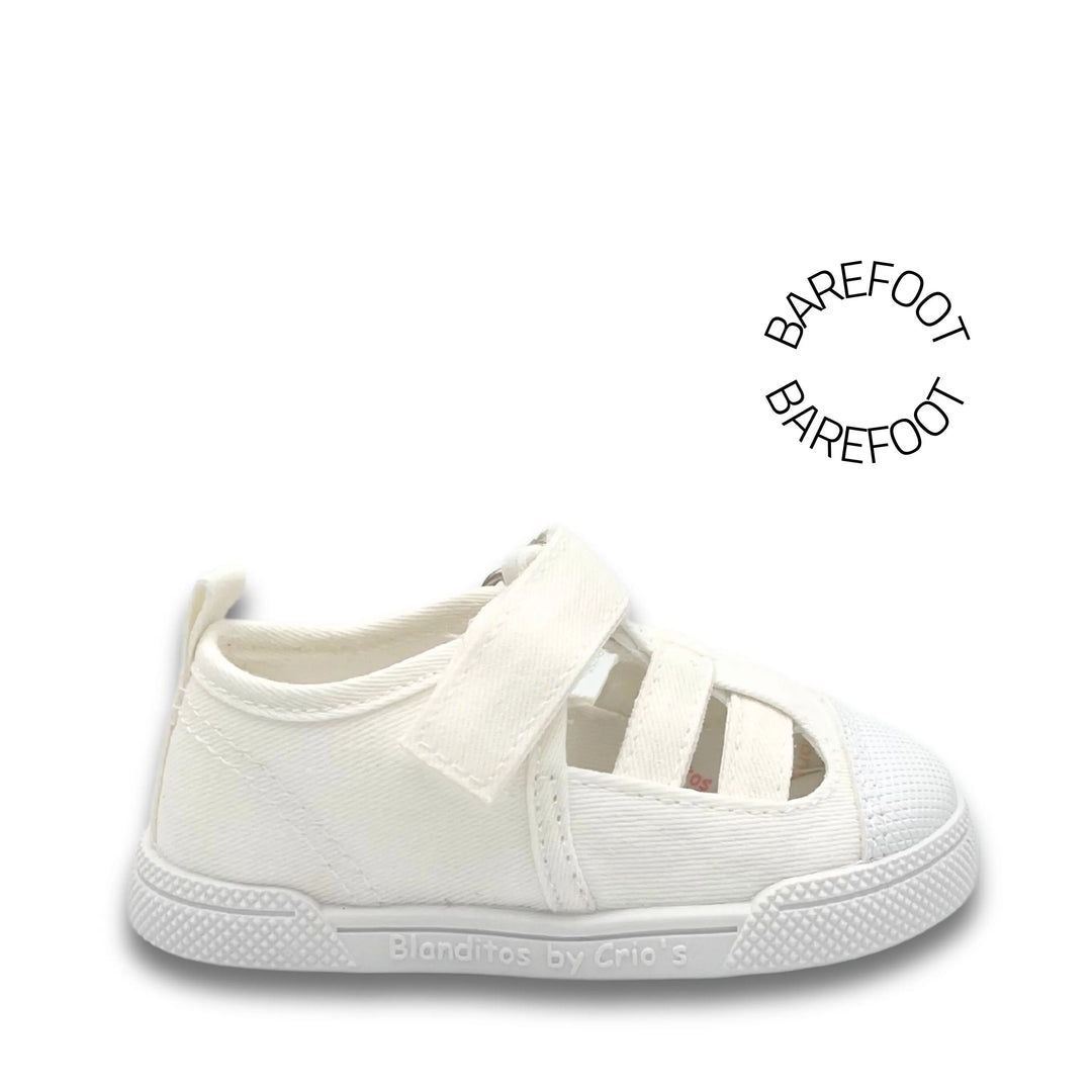 BLANDITOS Baskets en toile Barefoot Limon Blanco ma petite pointure