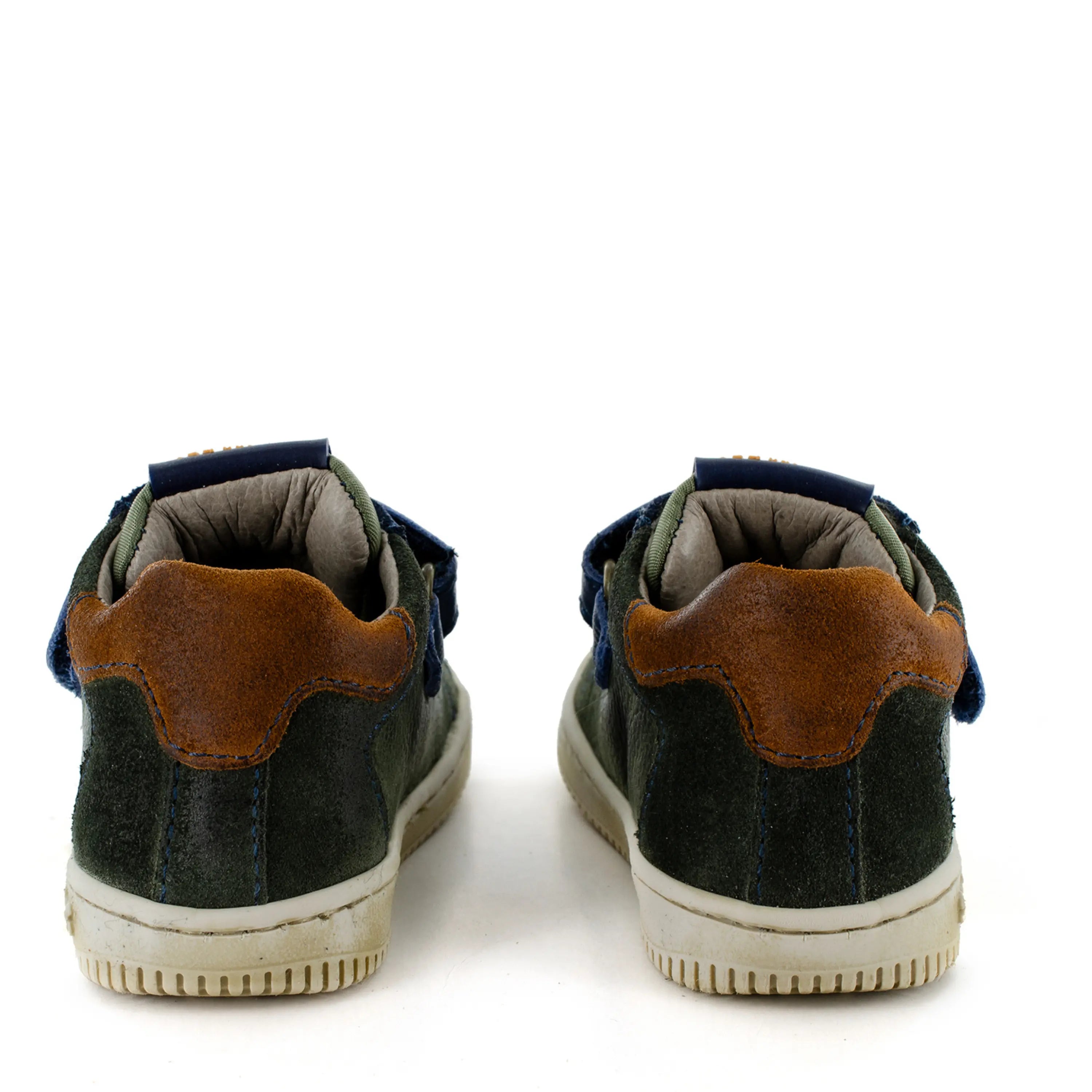 STONES AND BONES Baskets Near Calf Khaki + Blue ma petite pointure