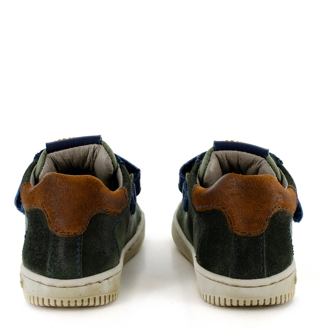 STONES AND BONES Baskets Near Calf Khaki + Blue ma petite pointure