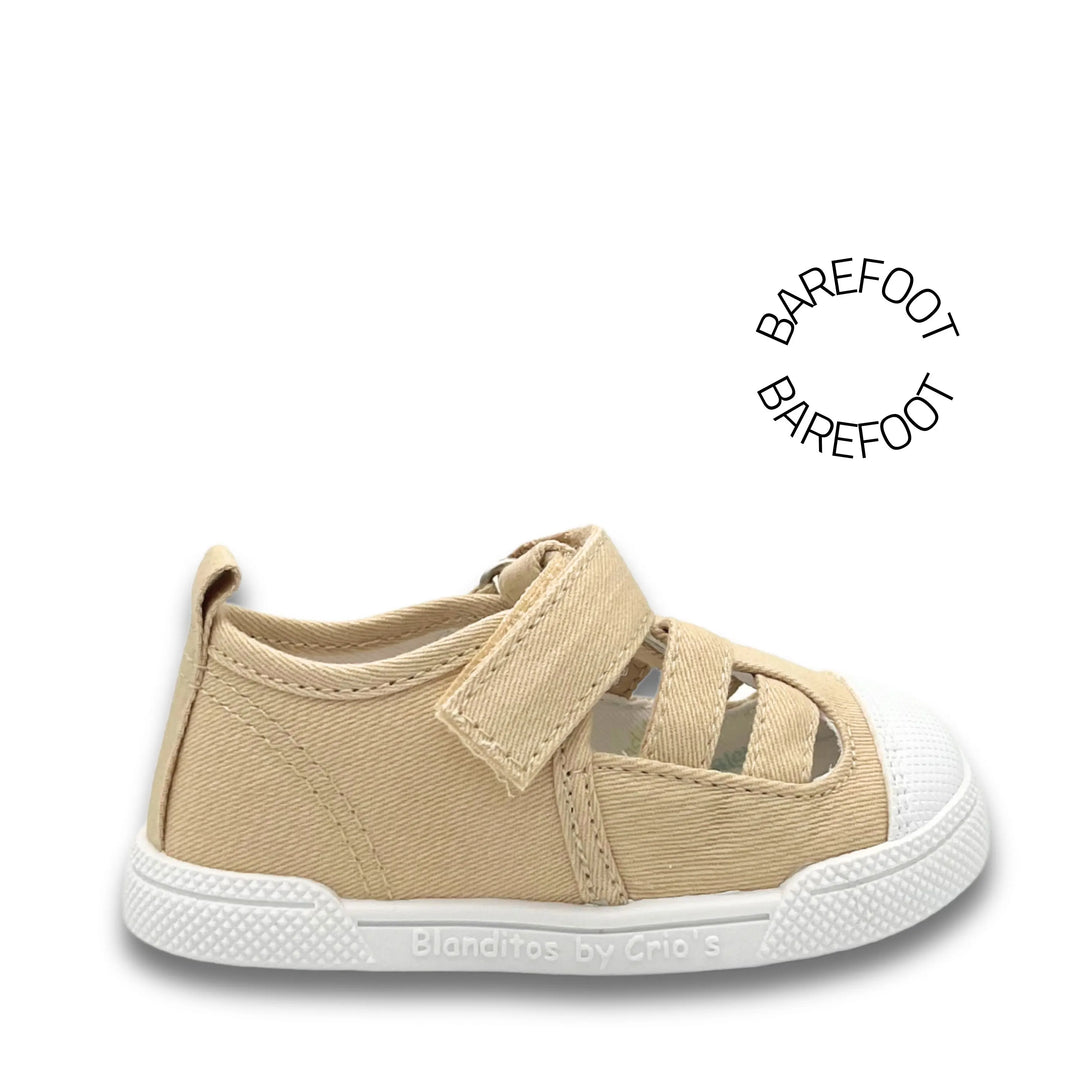 BLANDITOS Baskets en toile Barefoot Limon Beige ma petite pointure
