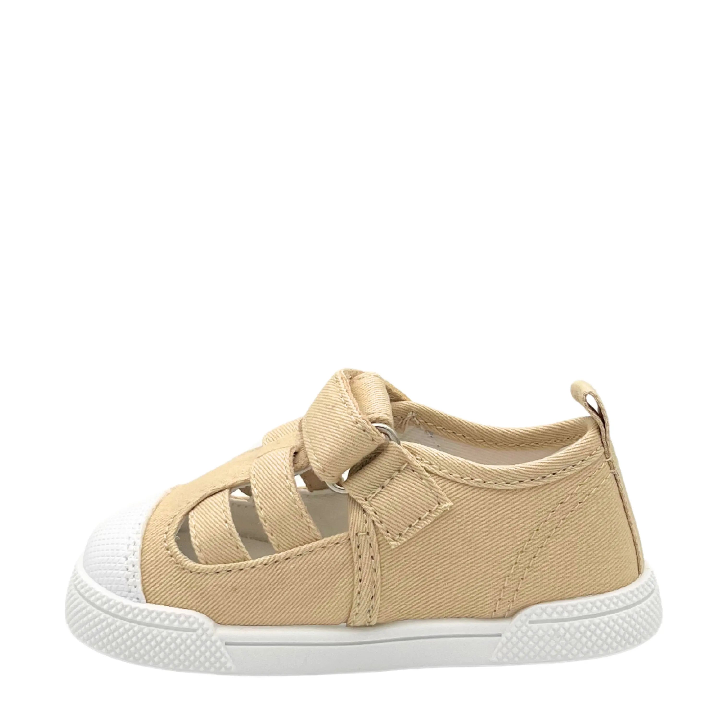 BLANDITOS Baskets en toile Barefoot Limon Beige ma petite pointure