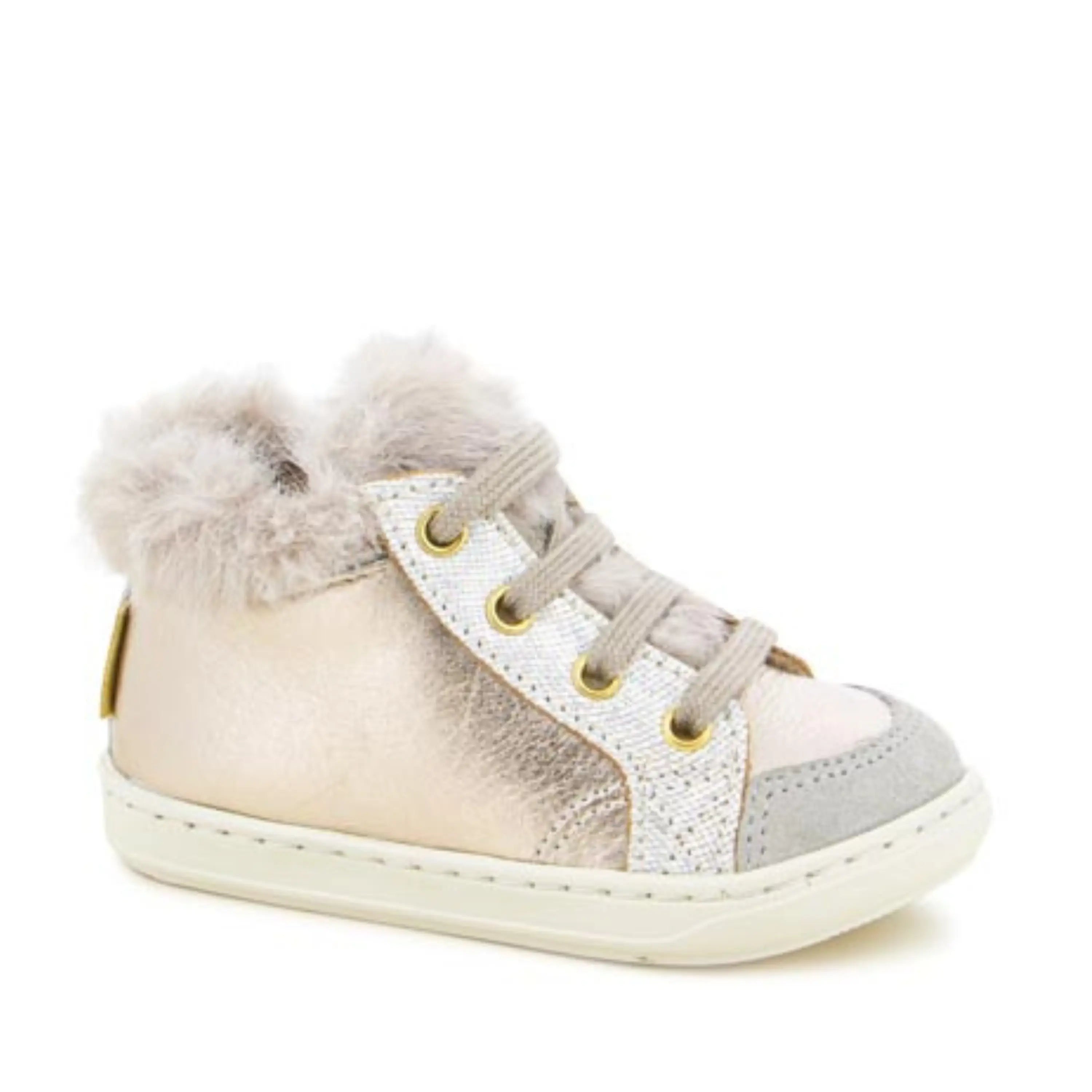 SHOO POM Bottines Bouba Zip Hair Light Bronze Taupe ma petite pointure