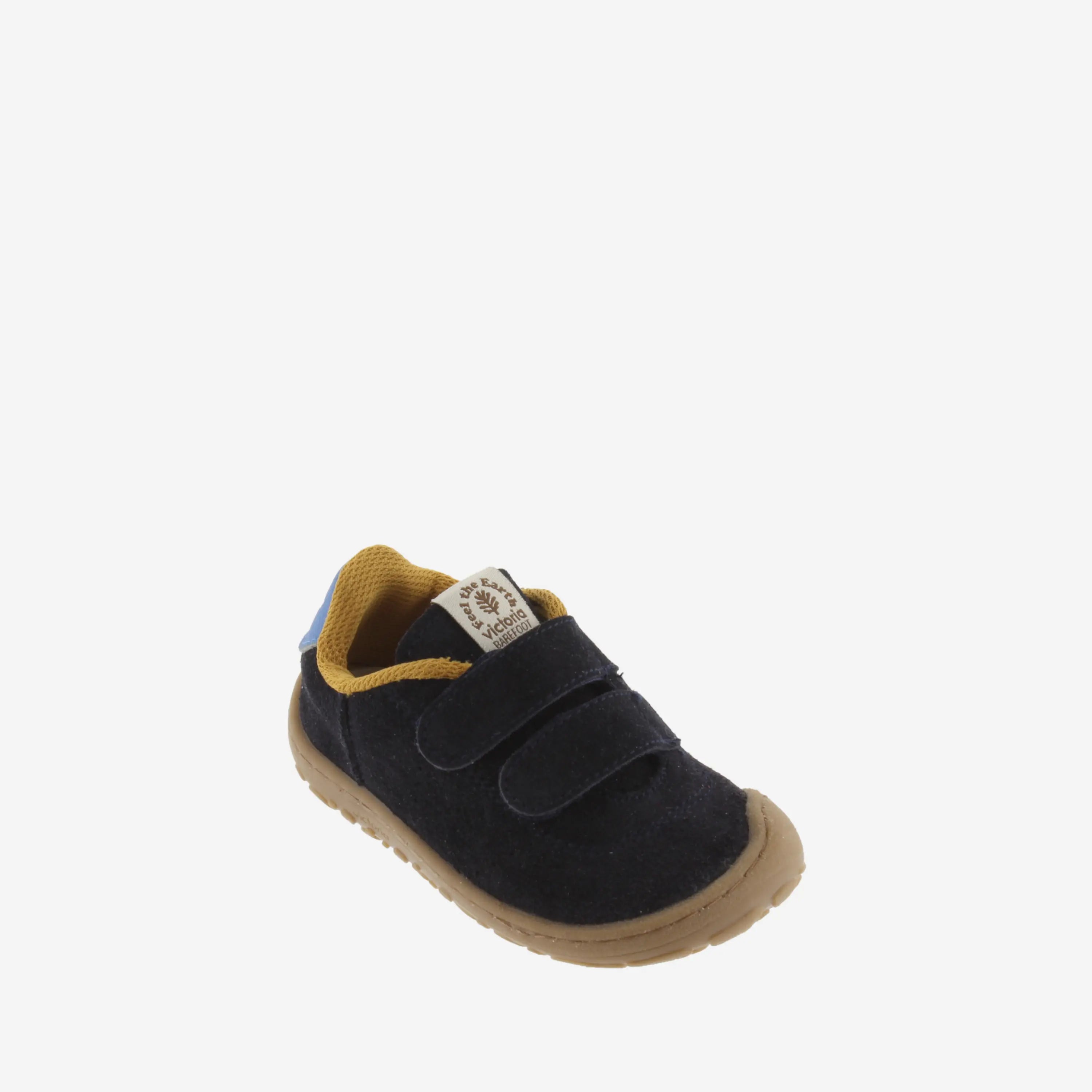 VICTORIA Baskets Barefoot Bosco Scratchs Cuir Fendu Marino ma petite pointure