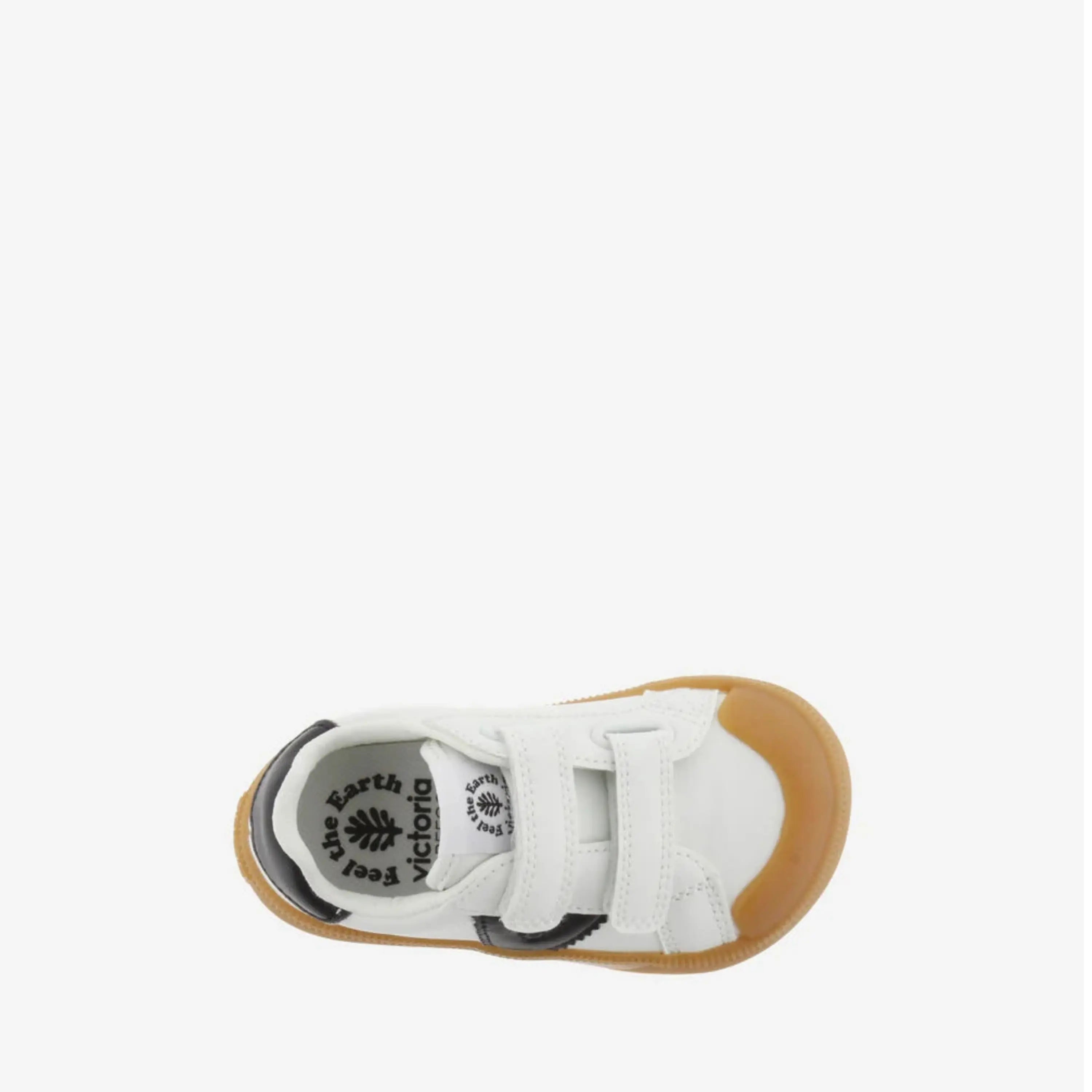 Baskets Barefoot Victoria pour enfant Oliver Scratchs Effet Cuir & Contraste Blanco