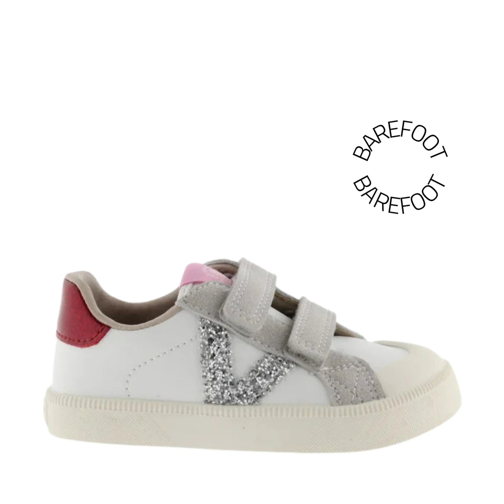 Baskets Barefoot Oliver Scratchs Effet Cuir & Contraste Plata