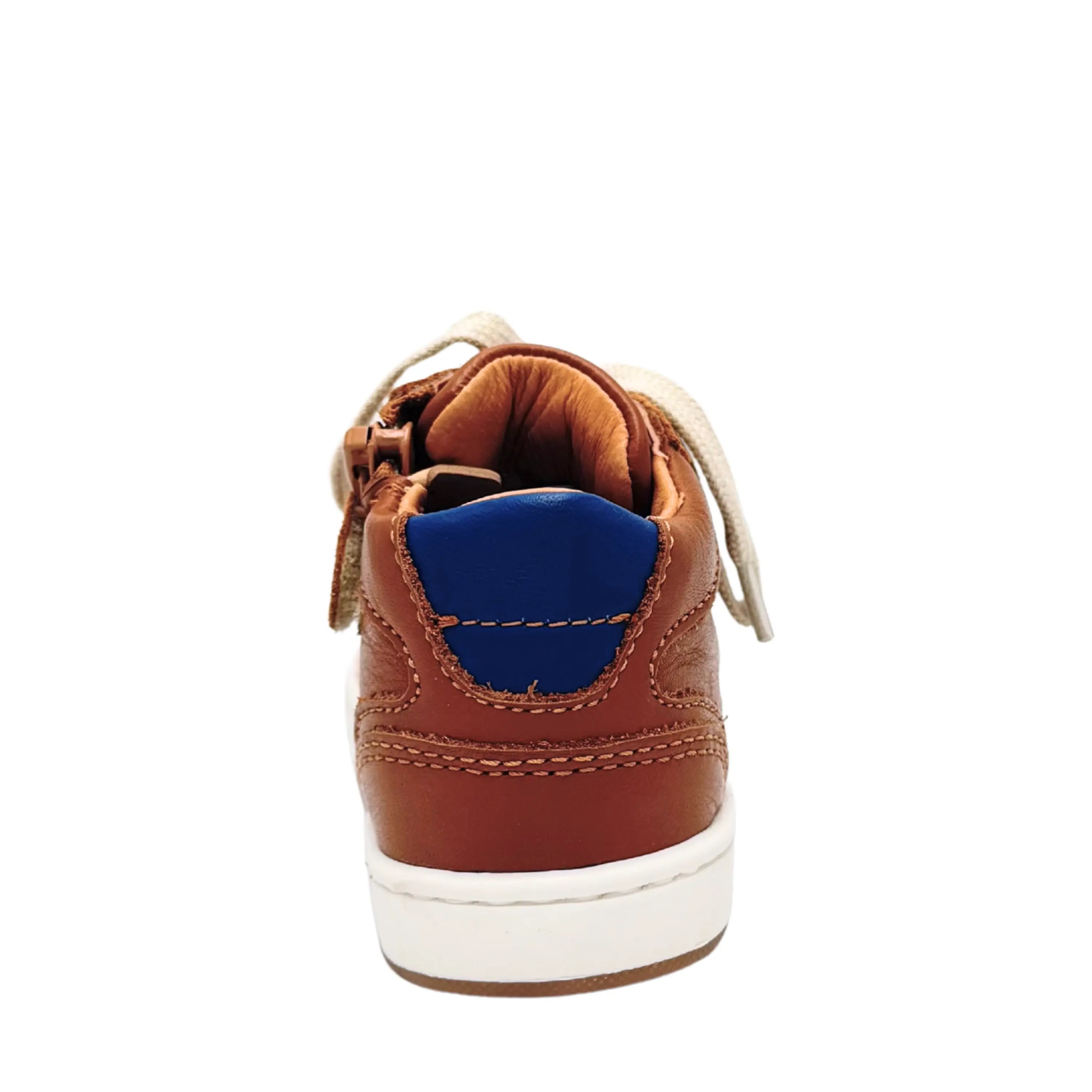 BABYBOTTE Baskets Favori Zip Cuir Cognac ma petite pointure