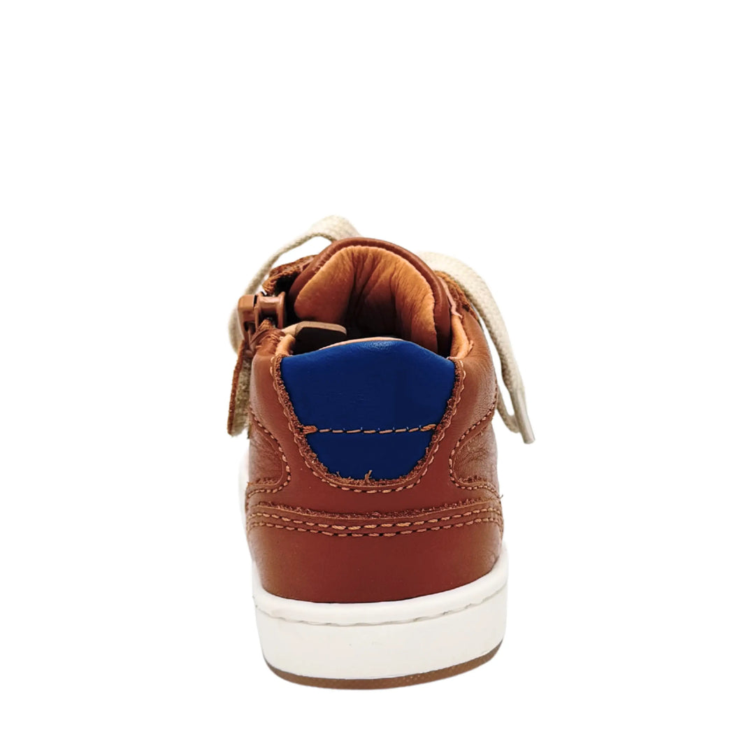 BABYBOTTE Baskets Favori Zip Cuir Cognac ma petite pointure