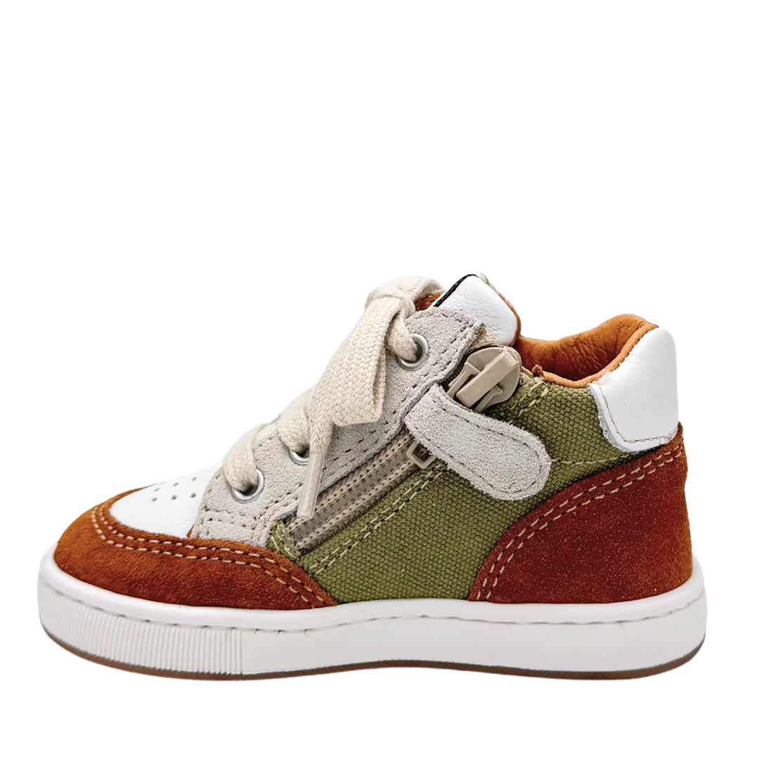 BABYBOTTE Baskets Formidable Cuir Textile Vert ma petite pointure