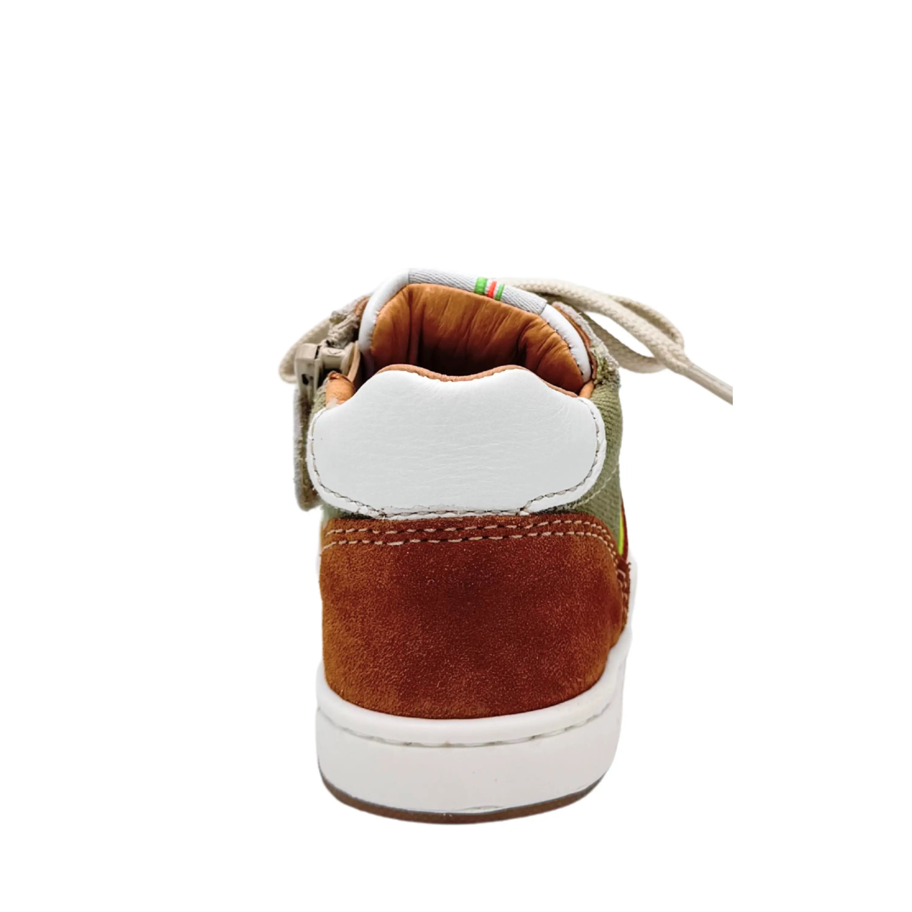 BABYBOTTE Baskets Formidable Cuir Textile Vert ma petite pointure