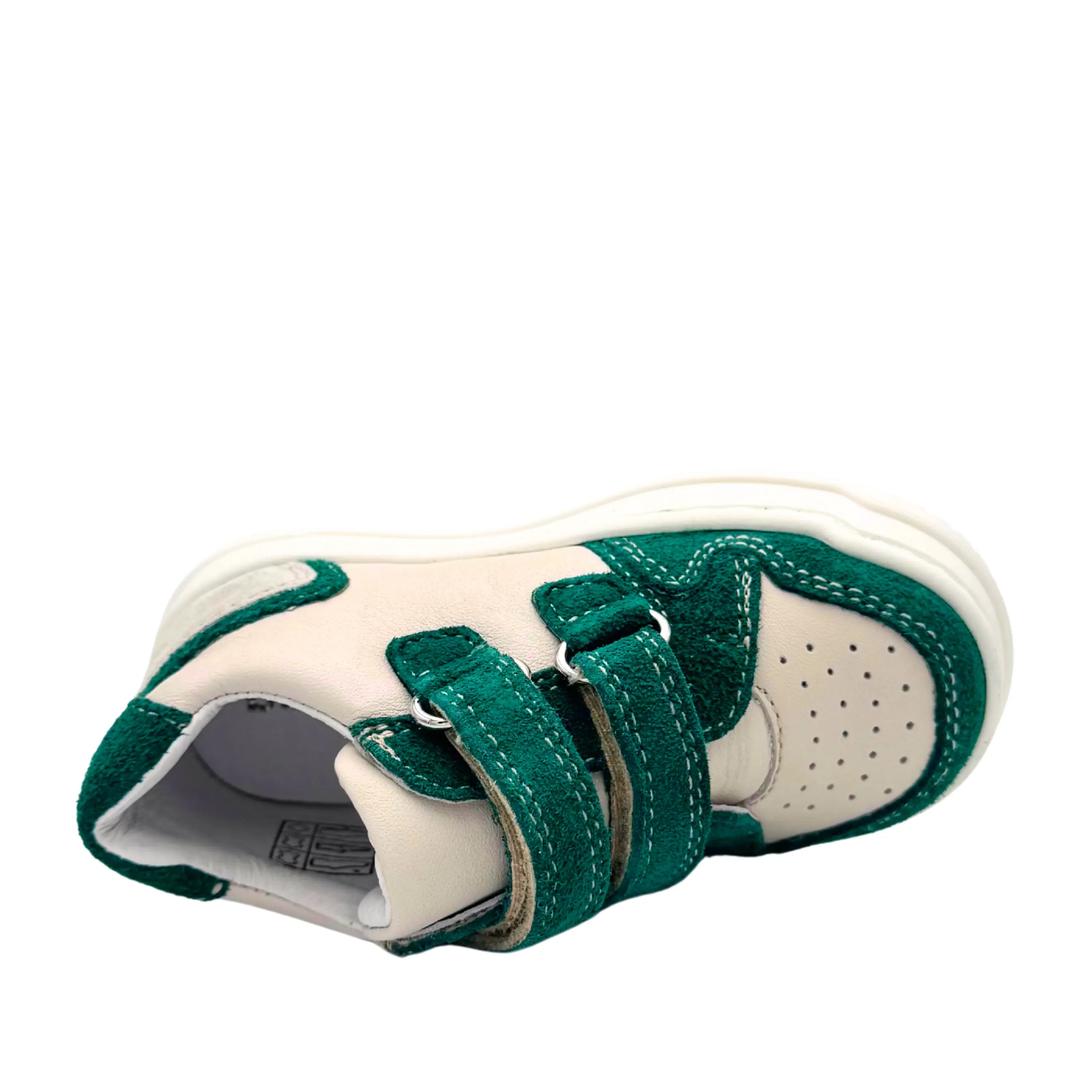 BABYBOTTE Baskets Abouti Velcro Cuir Blanc ma petite pointure