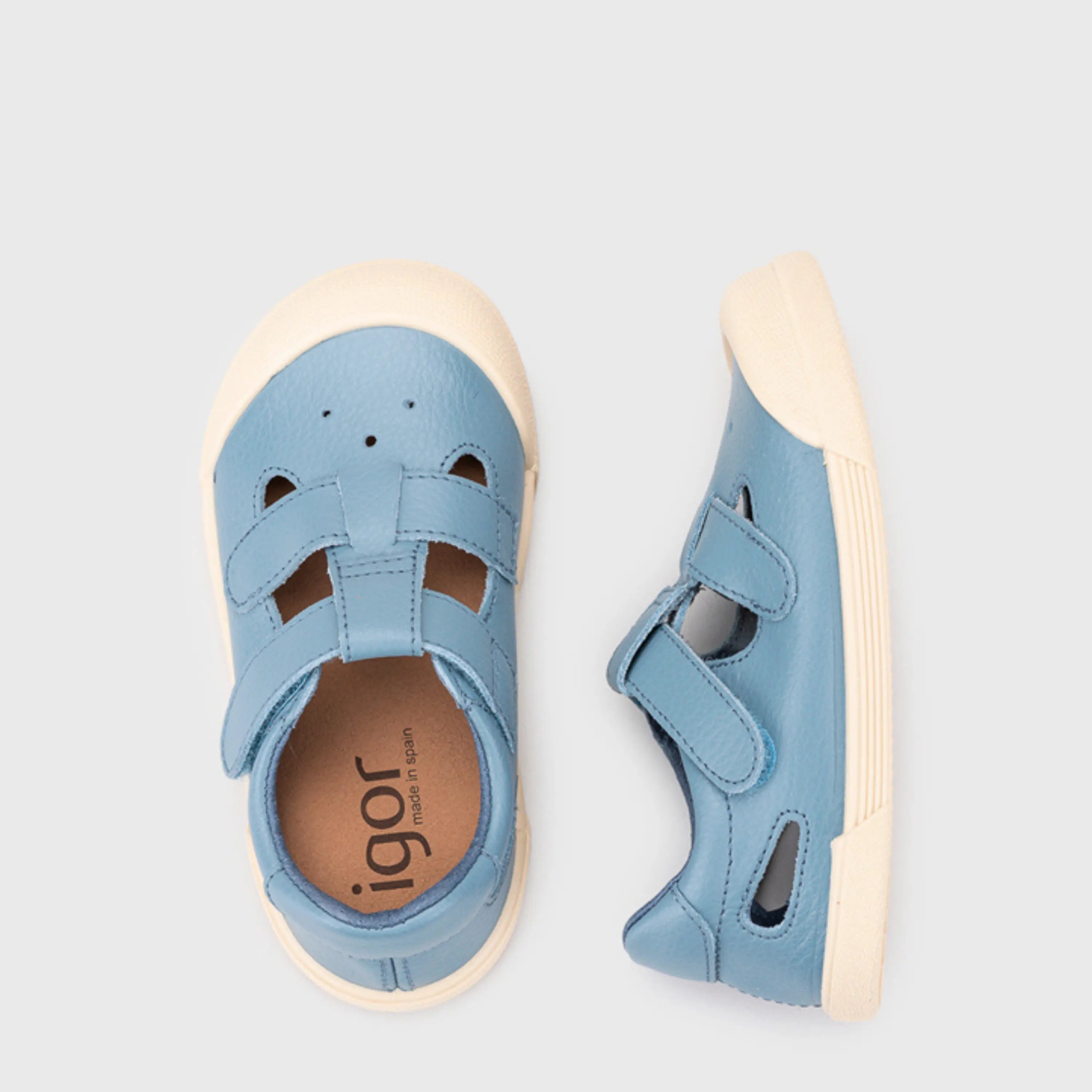IGOR Baskets Semi-ouvertes Barefoot Piel Azul ma petite pointure