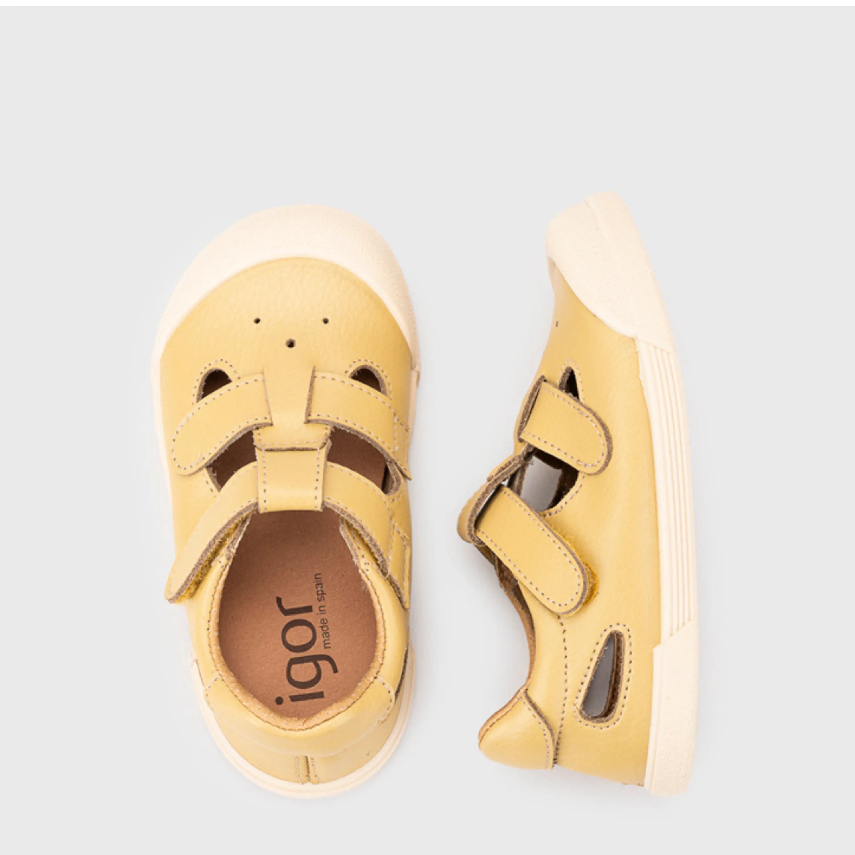 IGOR Baskets Semi-ouvertes Barefoot Piel Dijon ma petite pointure