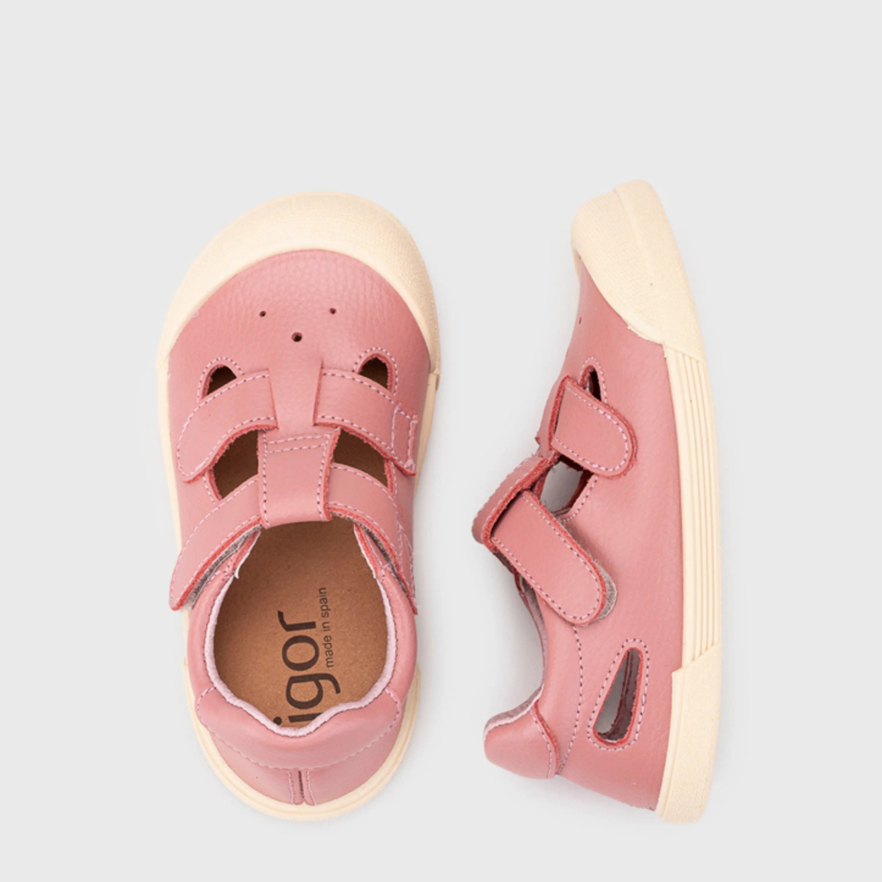 IGOR Baskets Semi-ouvertes Barefoot Piel Nuevo Rosa ma petite pointure