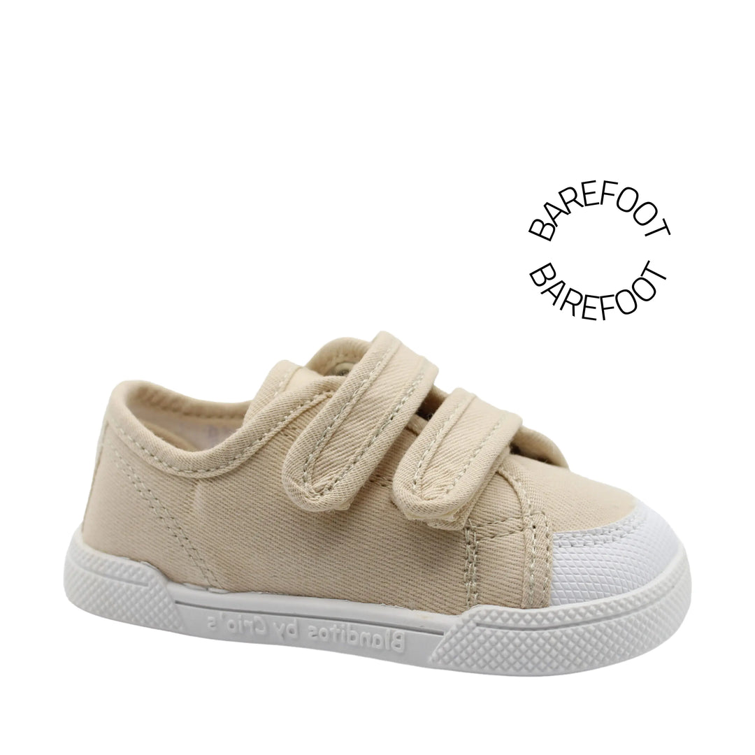 BLANDITOS Baskets en toile Barefoot Coco Beige ma petite pointure