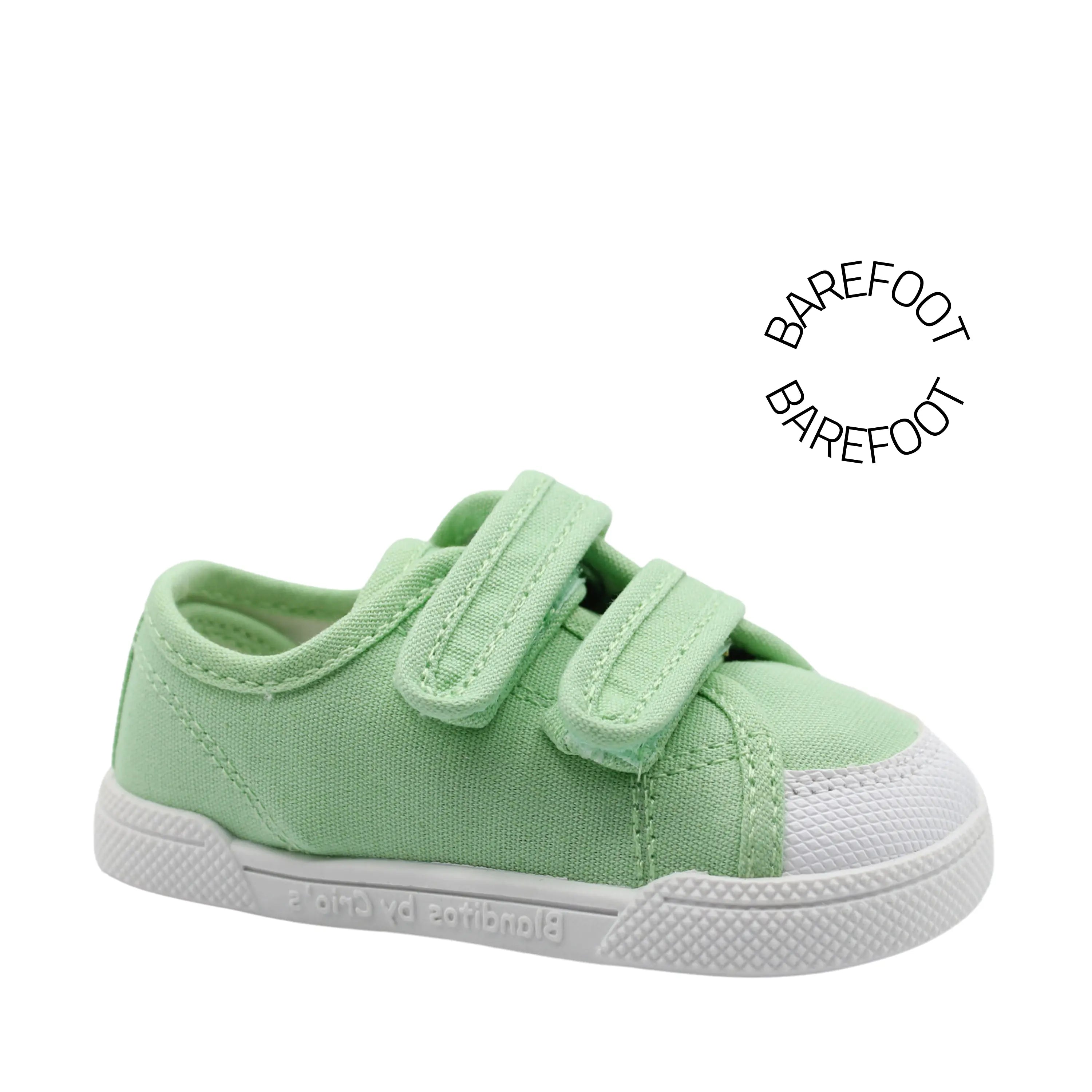 BLANDITOS Baskets en toile Barefoot Coco Verde ma petite pointure