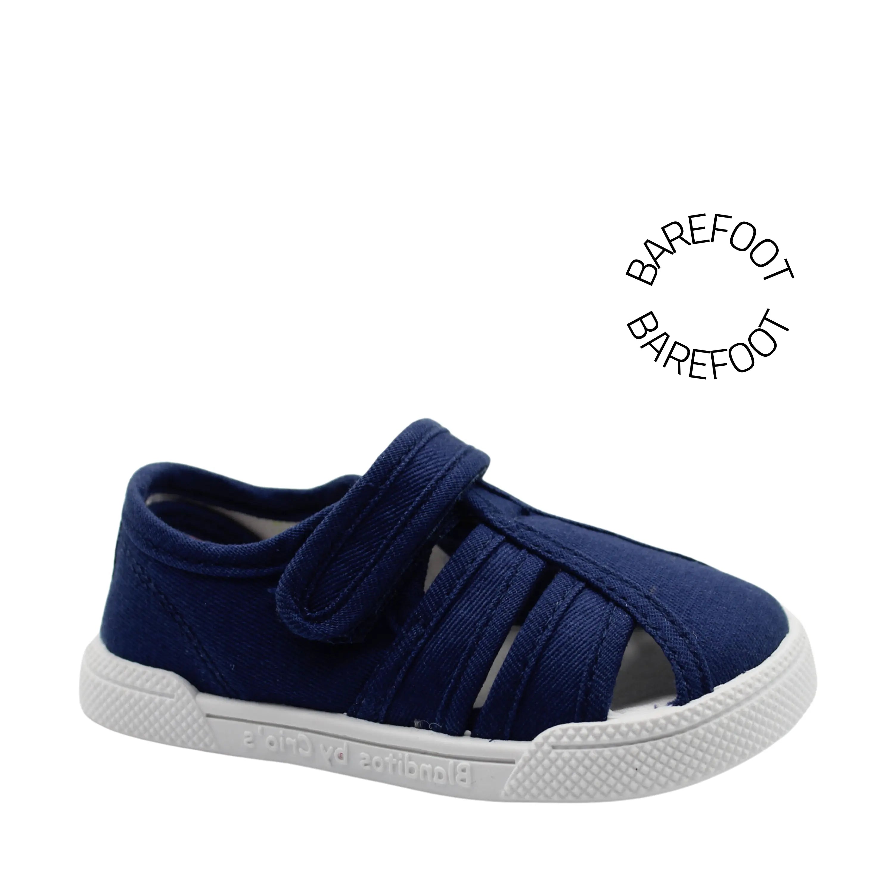 BLANDITOS Baskets en toile Barefoot Mango Navy ma petite pointure