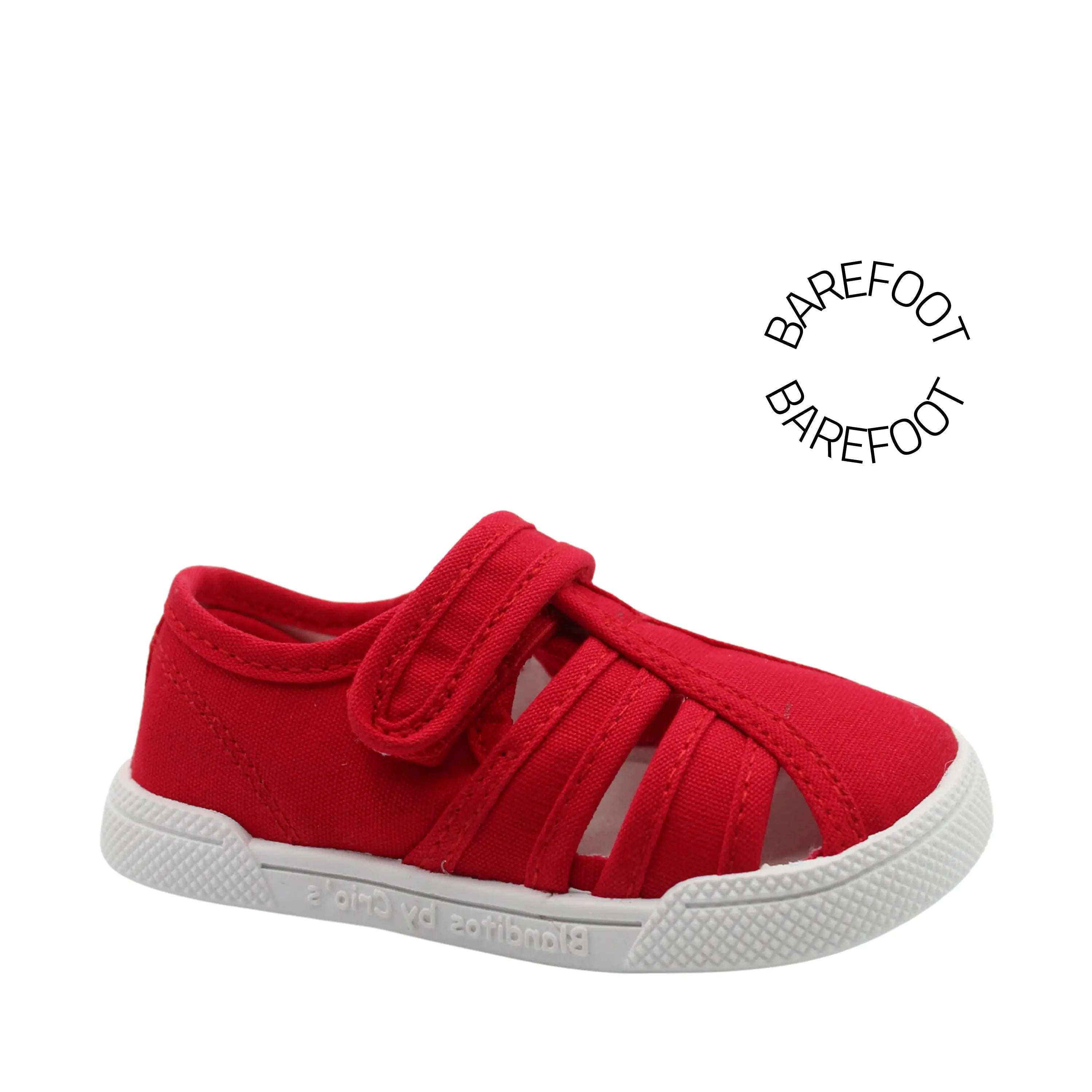 BLANDITOS Baskets en toile Barefoot Mango Rojo ma petite pointure