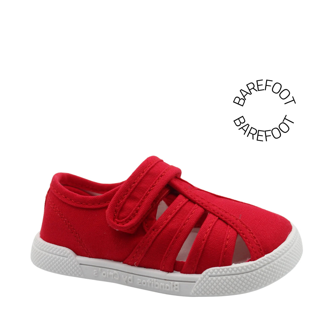 BLANDITOS Baskets en toile Barefoot Mango Rojo ma petite pointure