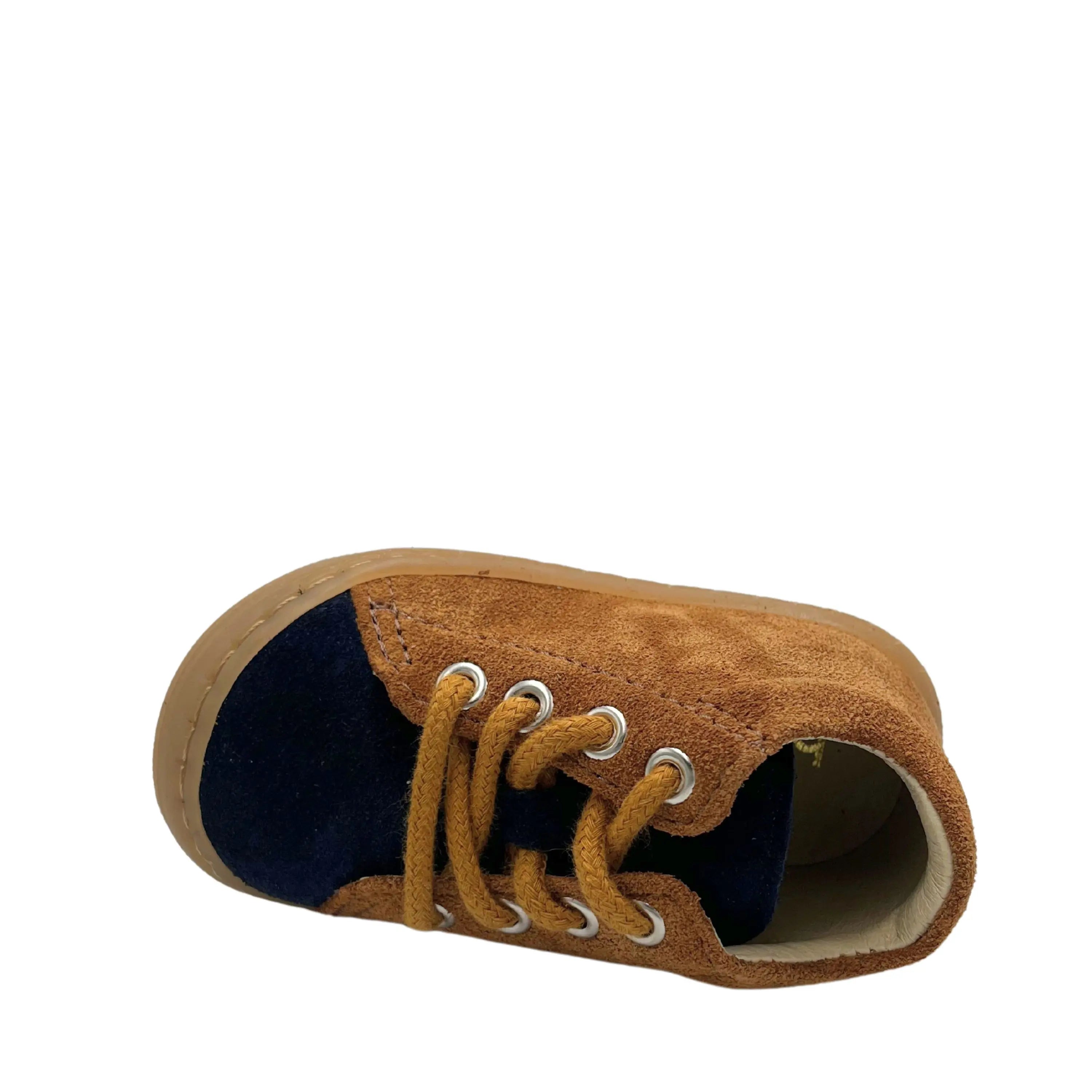 BELLAMY Bottillons Imae Marine Camel ma petite pointure