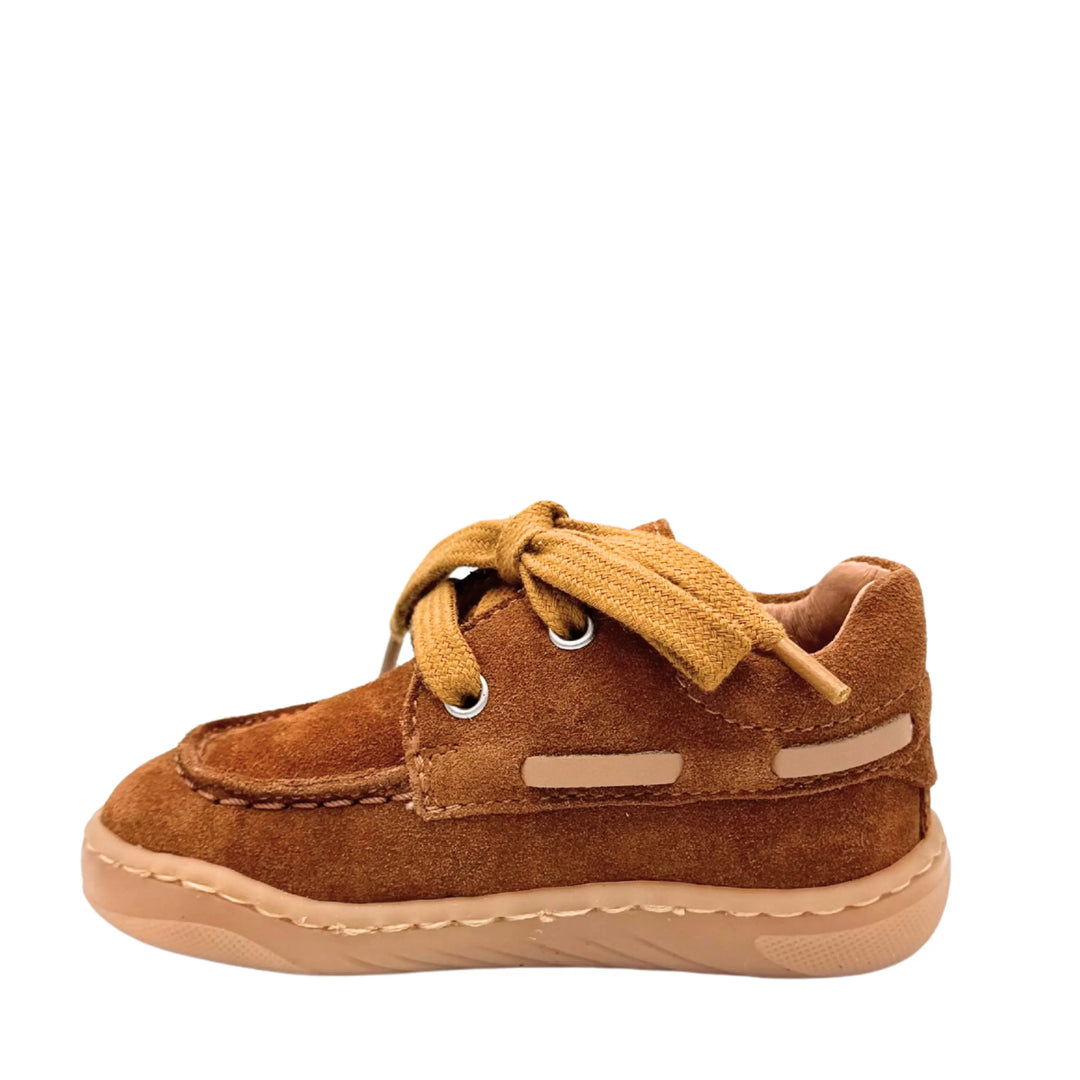 BABYBOTTE Bottillons Barefoot Albatros Velour Cognac ma petite pointure