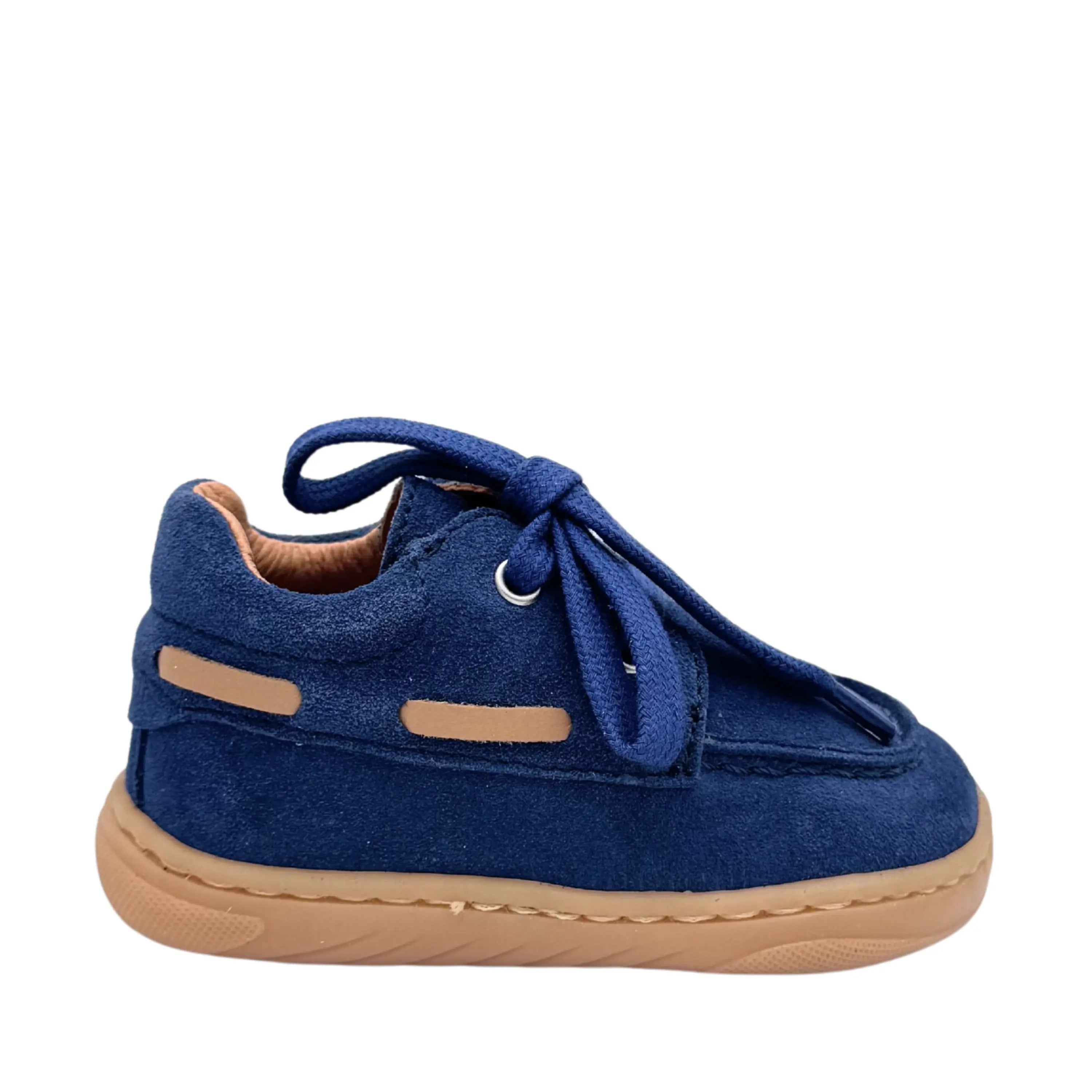 BABYBOTTE Bottillons Barefoot Albatros Velour Denim ma petite pointure