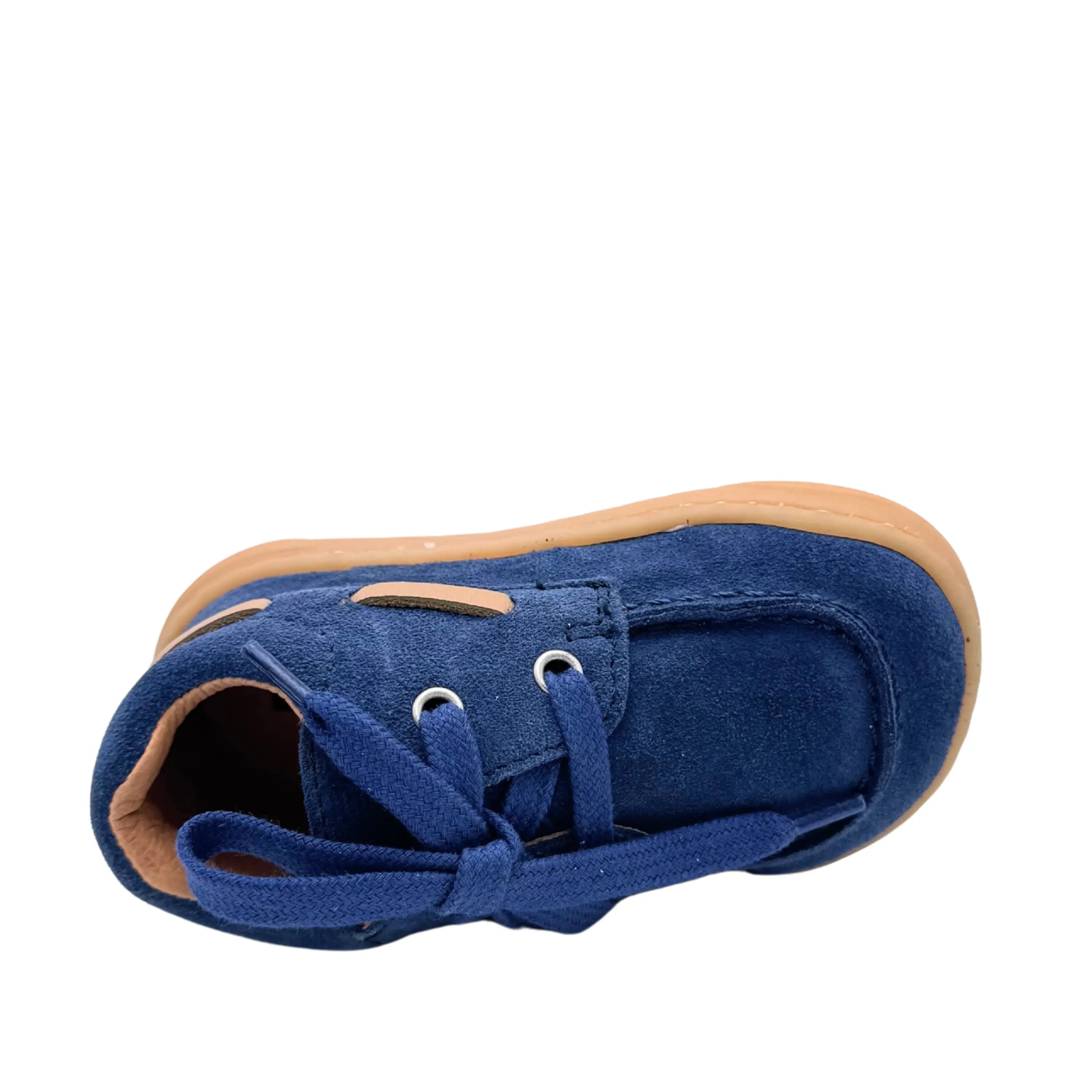 BABYBOTTE Bottillons Barefoot Albatros Velour Denim ma petite pointure