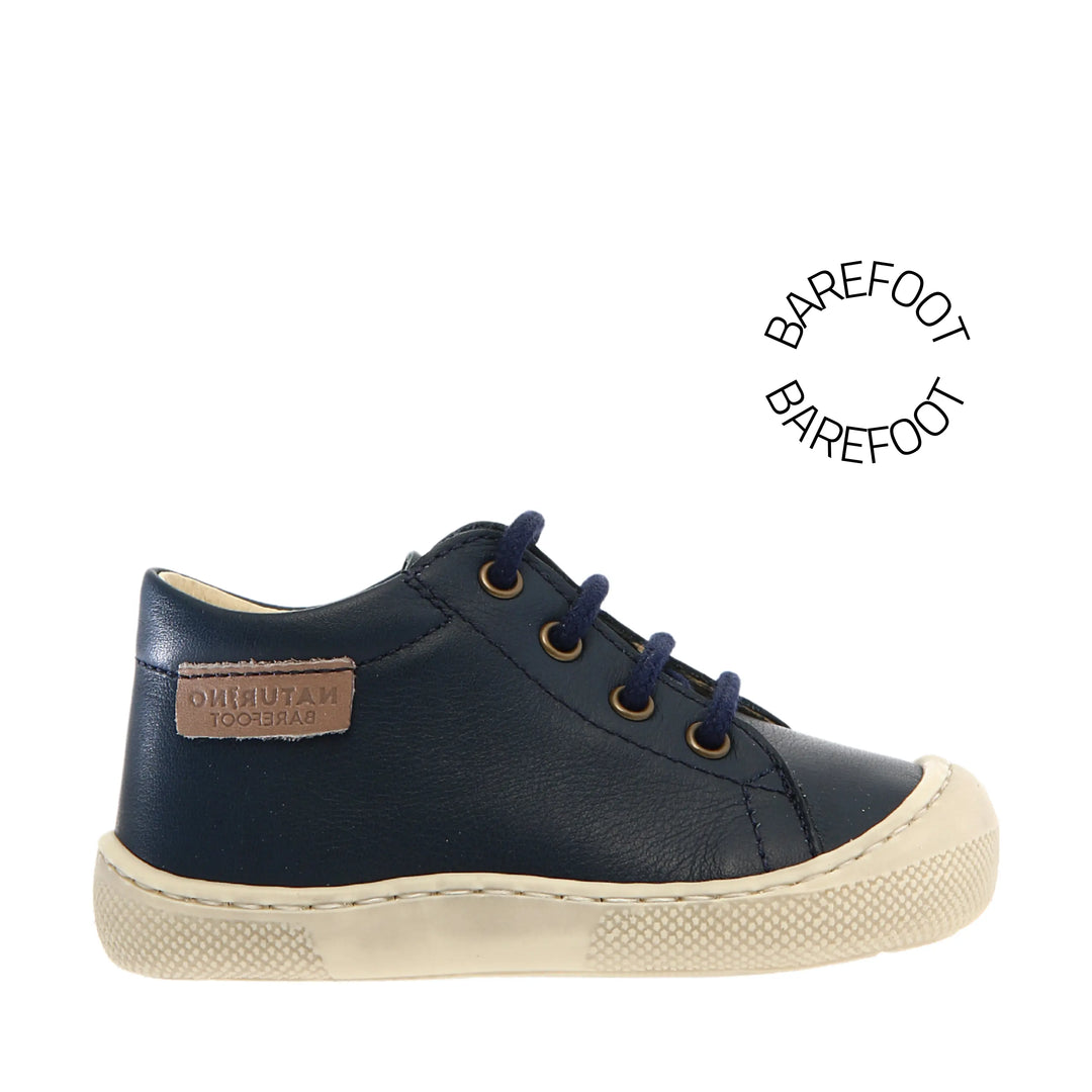 NATURINO Bottillons Barefoot Amur Nappa Spazz.Sole Bone Navy ma petite pointure