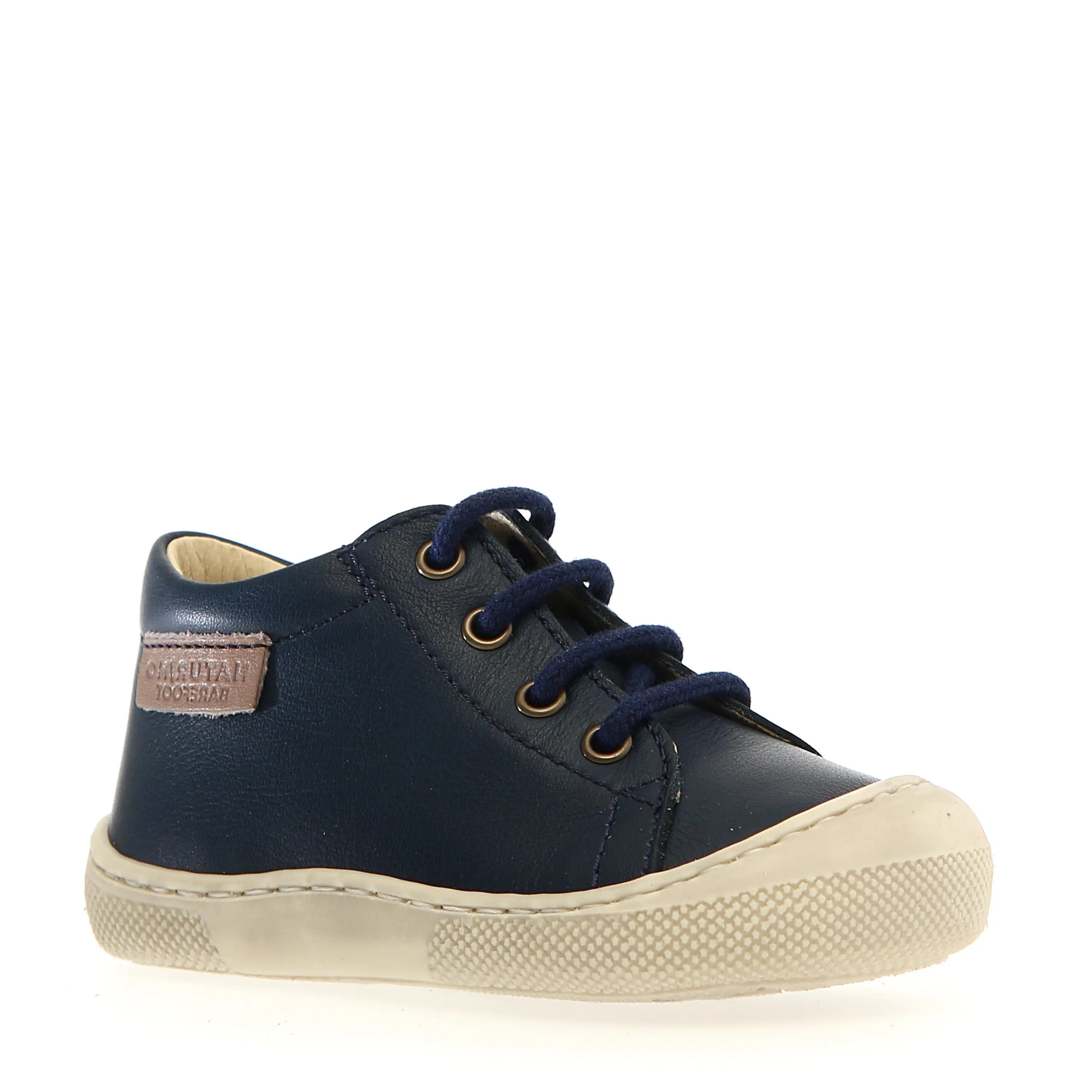 NATURINO Bottillons Barefoot Amur Nappa Spazz.Sole Bone Navy ma petite pointure