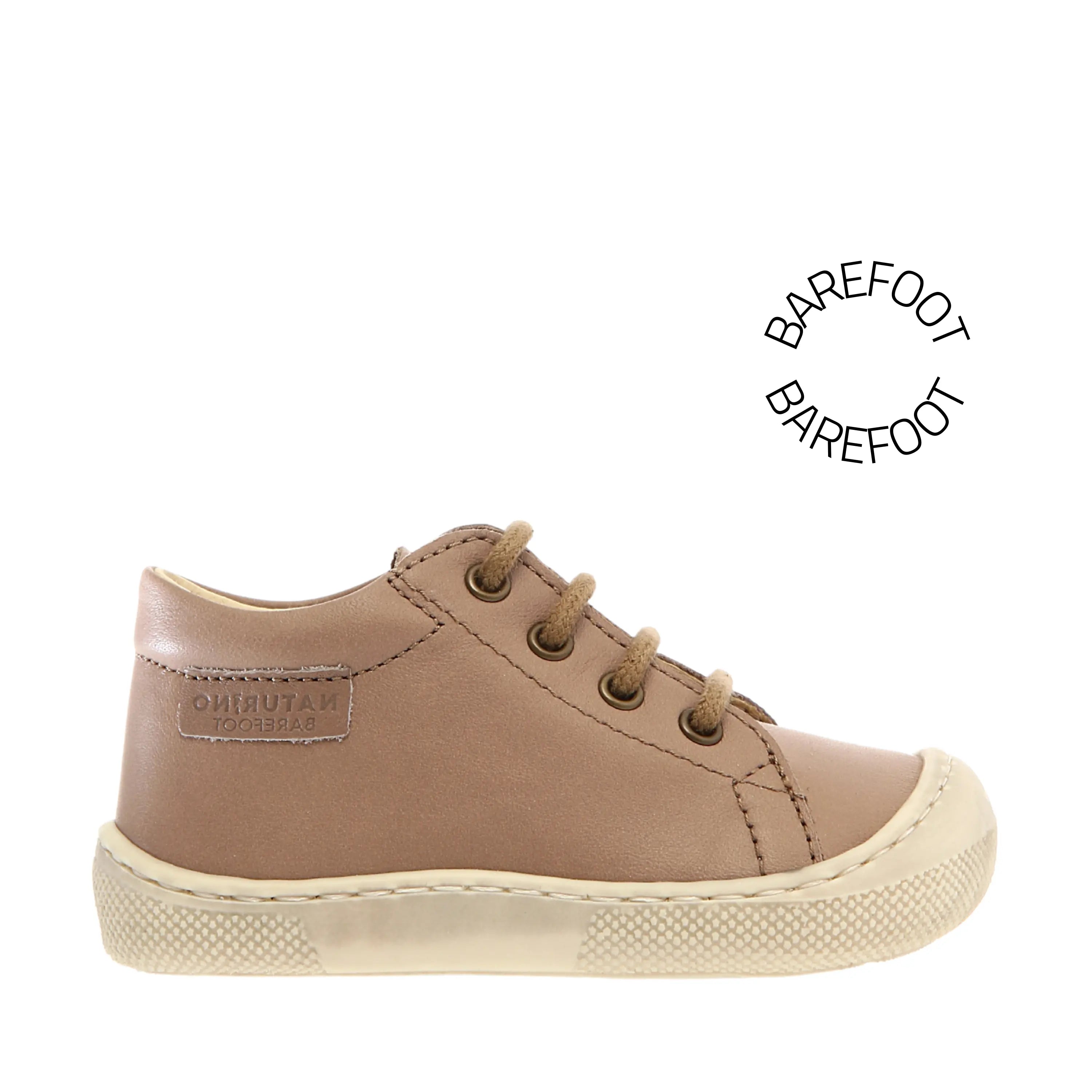 NATURINO Bottillons Barefoot Amur Nappa Spazz.Sole Bone Taupe ma petite pointure