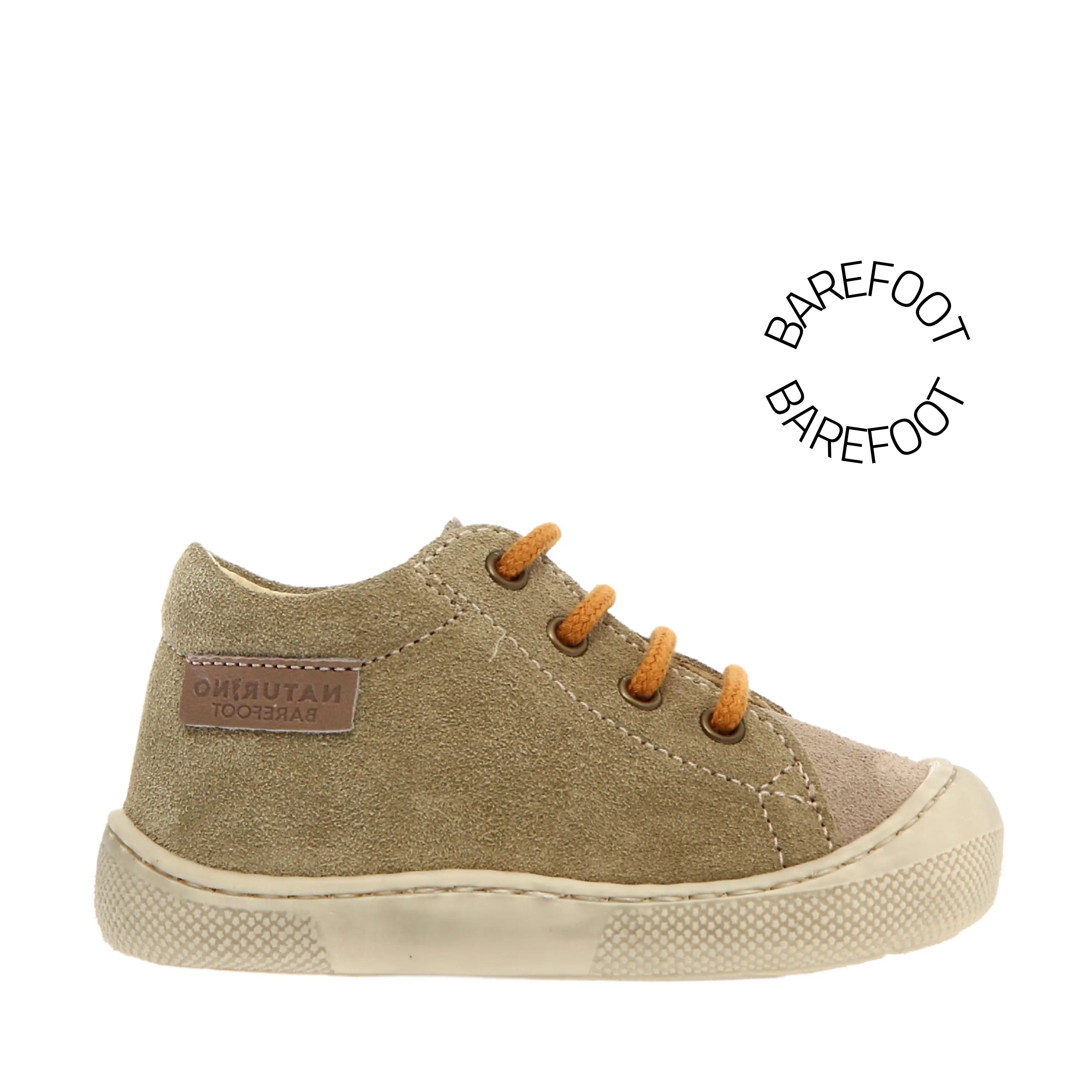 NATURINO Bottillons Barefoot Amur Suede Beige Stone ma petite pointure