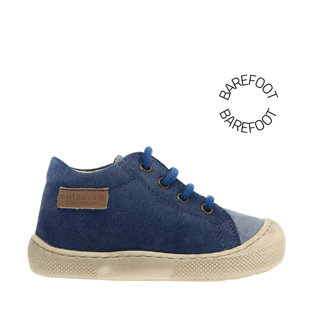 NATURINO Bottillons Barefoot Amur Suede Celeste Azure ma petite pointure