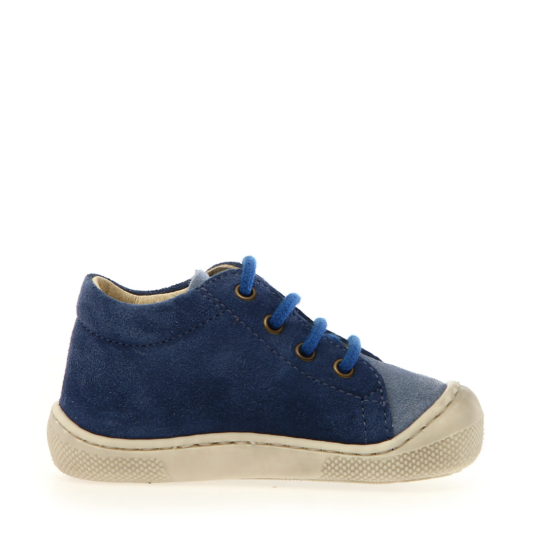 NATURINO Bottillons Barefoot Amur Suede Celeste Azure ma petite pointure