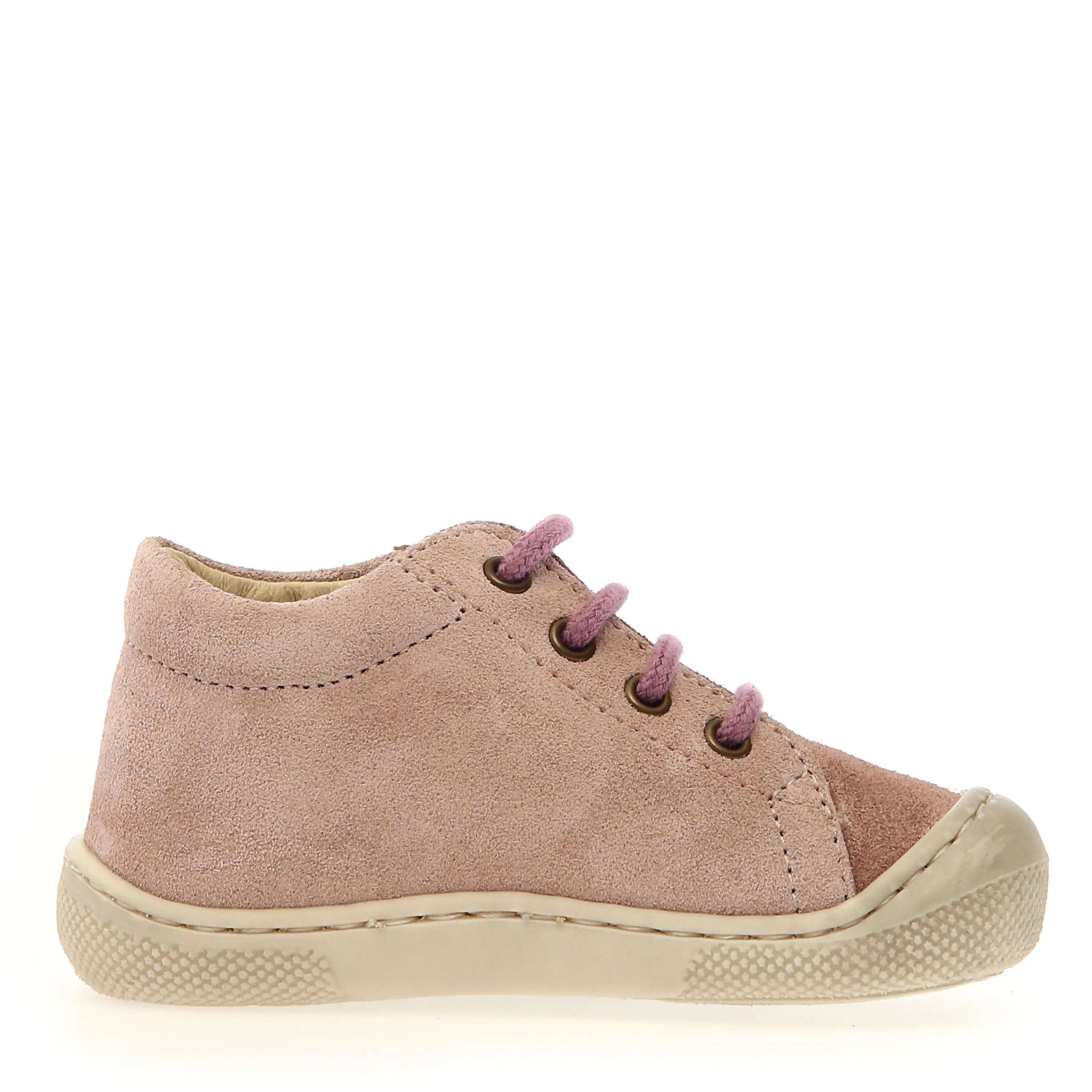 NATURINO Bottillons Barefoot Amur Suede Rose Cipria ma petite pointure