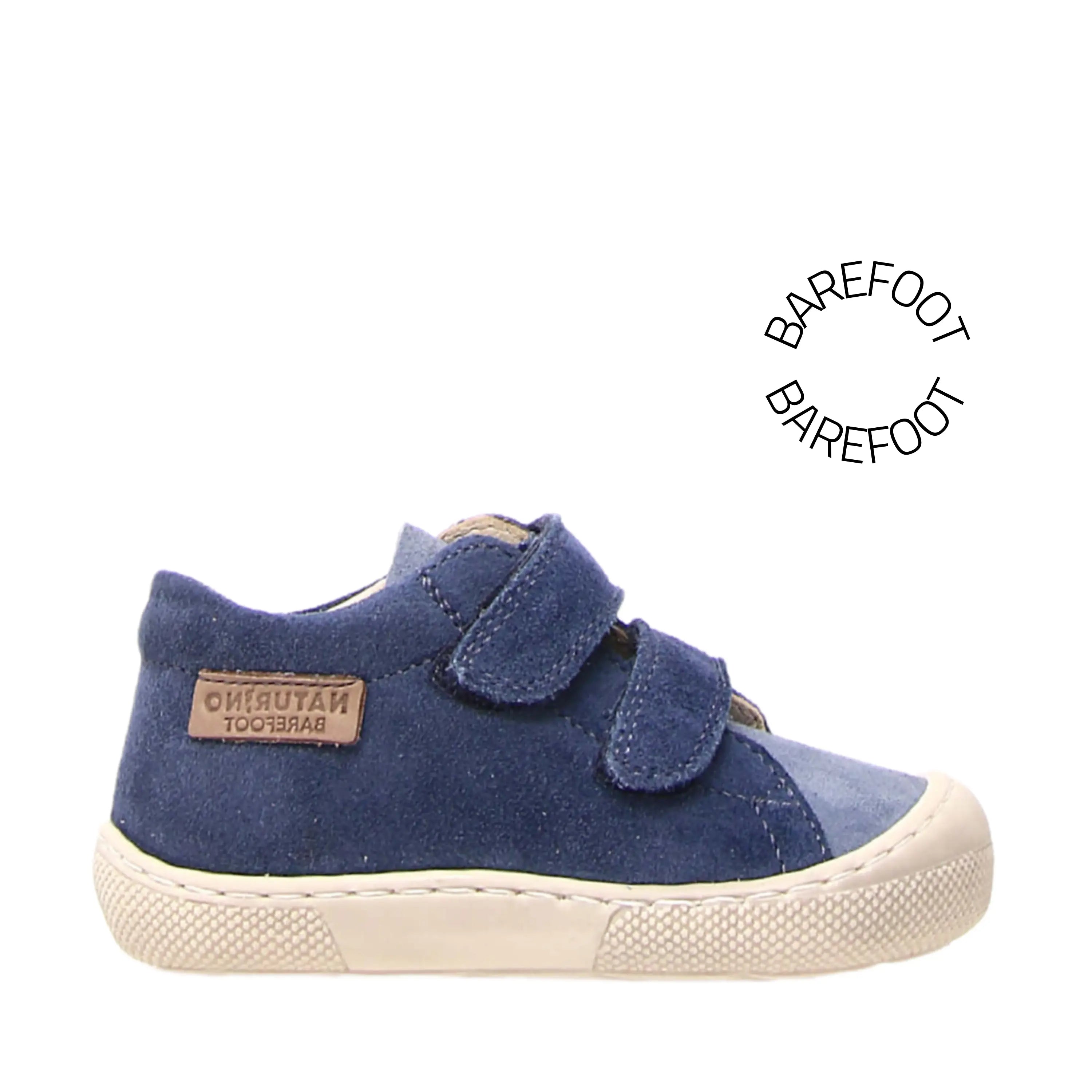 NATURINO Bottillons Barefoot Amur VL Suede Celeste Azur ma petite pointure