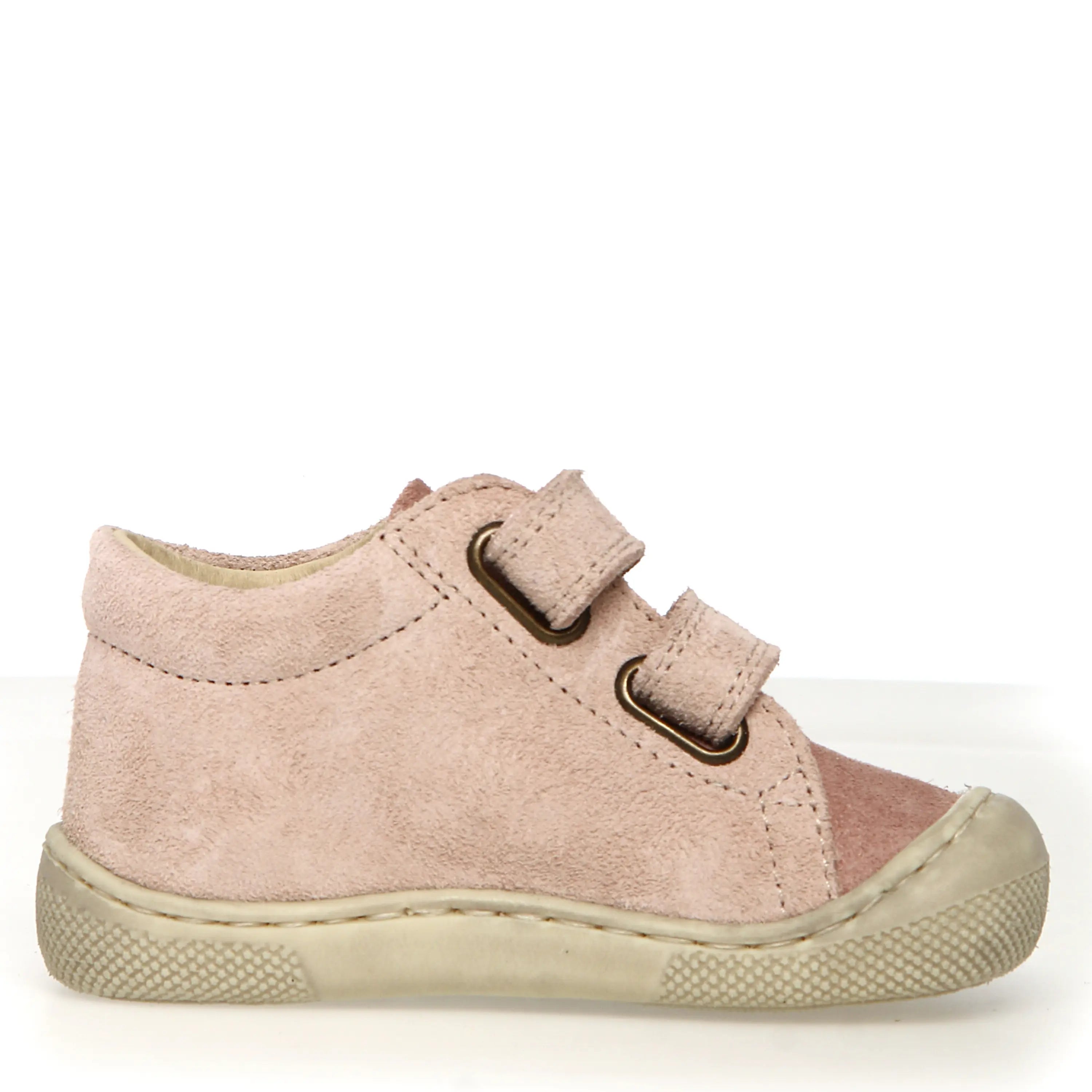 NATURINO Bottillons Barefoot Amur VL Suede Rose Cipria ma petite pointure