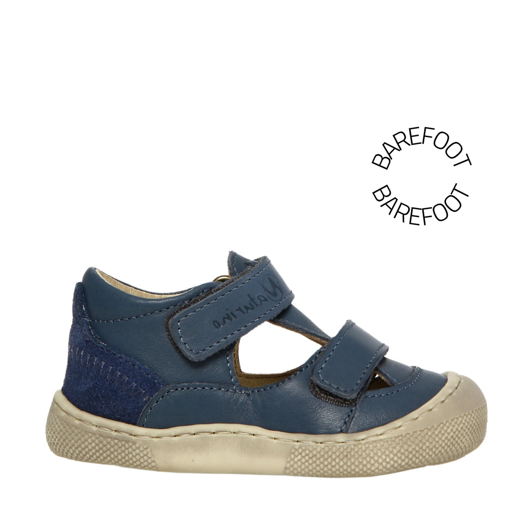 NATURINO Bottillons semi-ouverts Barefoot Irtys Celeste Azur ma petite pointure